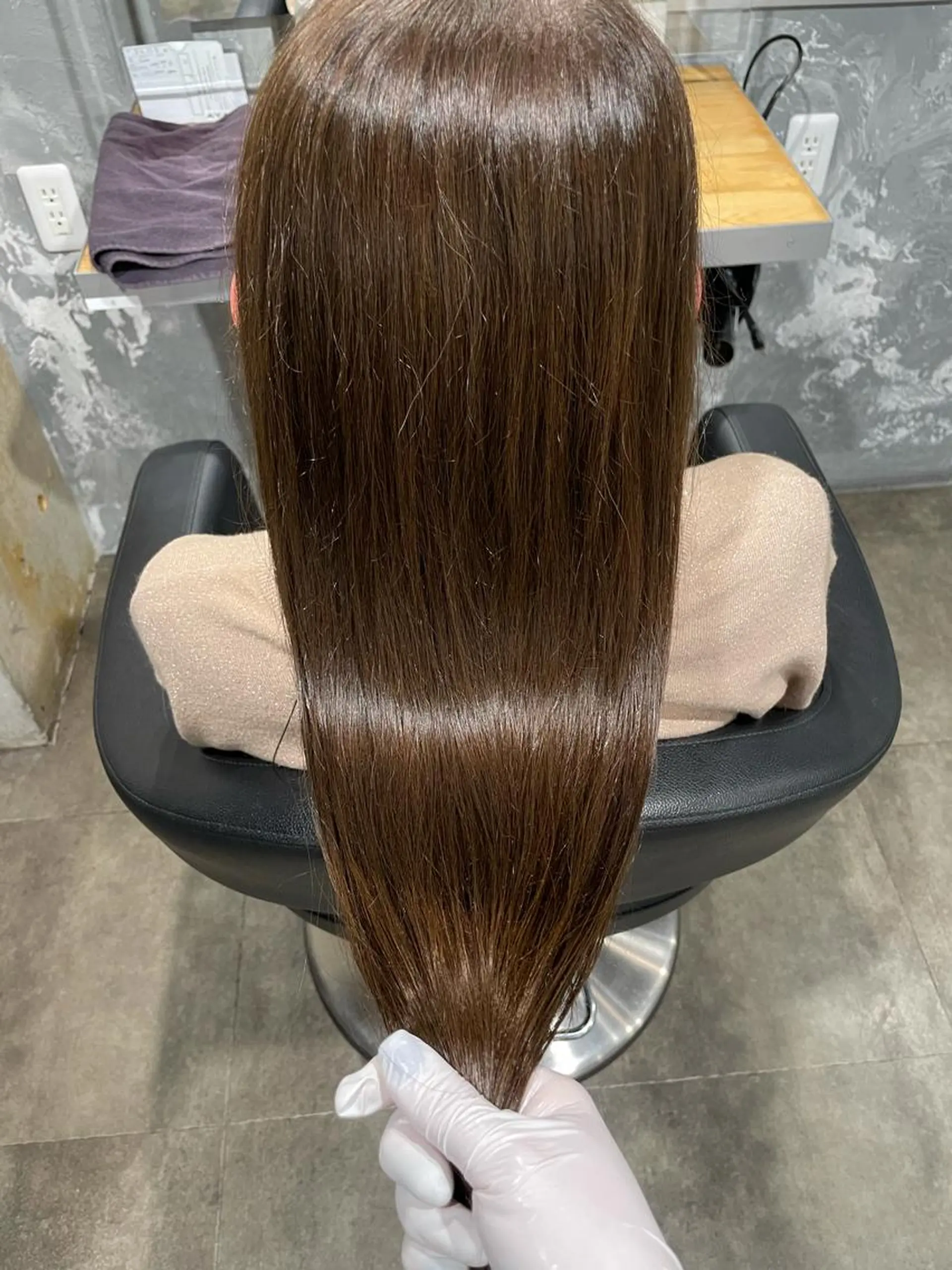 セミロング トリートメント ヘッドスパ Qin shaire salon 原宿店所属・レイヤーカット 韓国ヘアayameのヘアスタイル