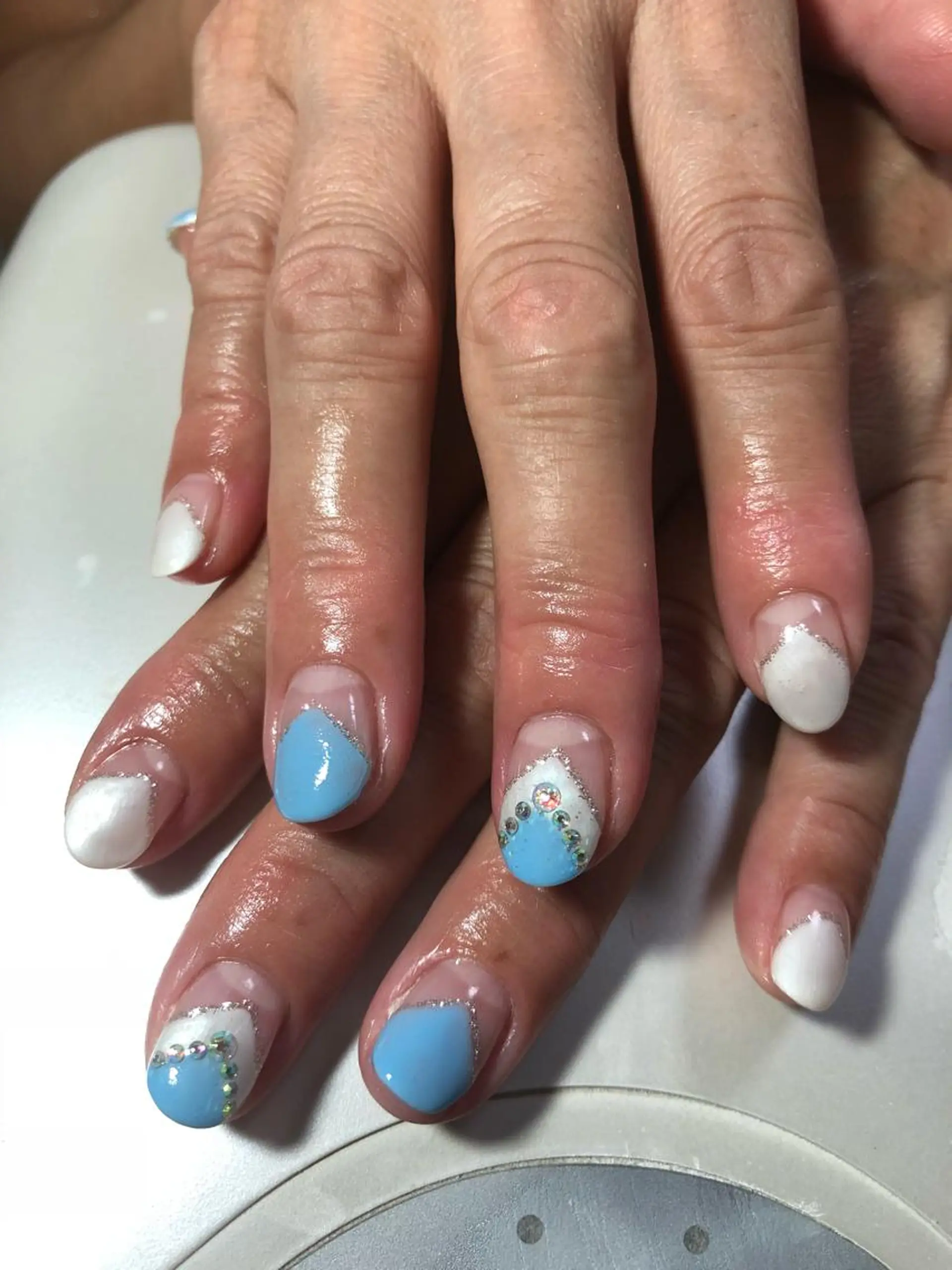 ネイル ラメ(グリッター) ストーンネイル MaHaRo所属・S HARUKAのネイルデザイン