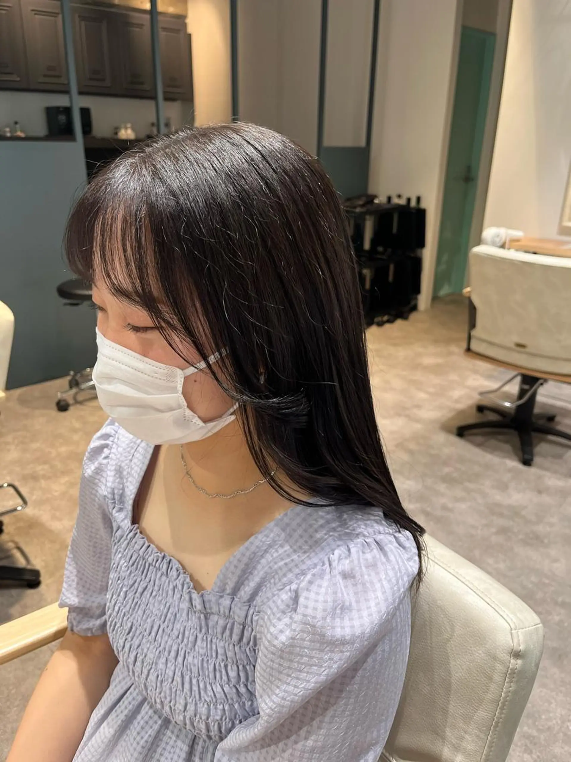 セミロング カラー ヘアカラー ZEST kalon RINAのマツエク・マツパデザイン