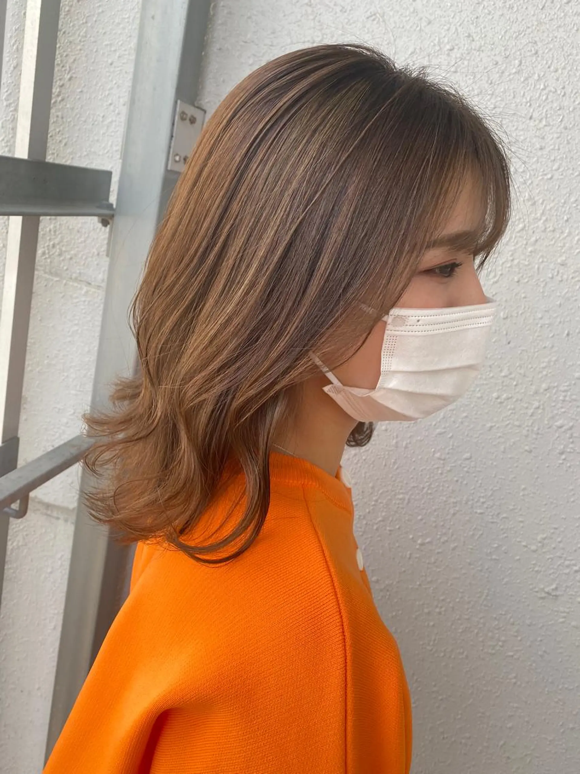 セミロング カラー ハイライトカラー ハイライト 後藤紗英/髪質改善 /オリーブベージュのヘアスタイル