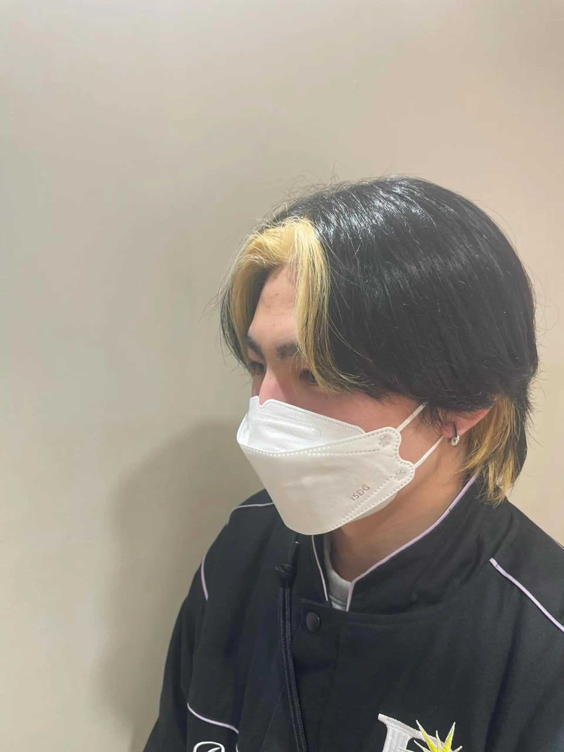 カラー メンズ メンズブリーチ ミストバング ブリーチ  フェイスフレーミング 笠原未稀/カット・ ブリーチ無しカラーのヘアスタイル