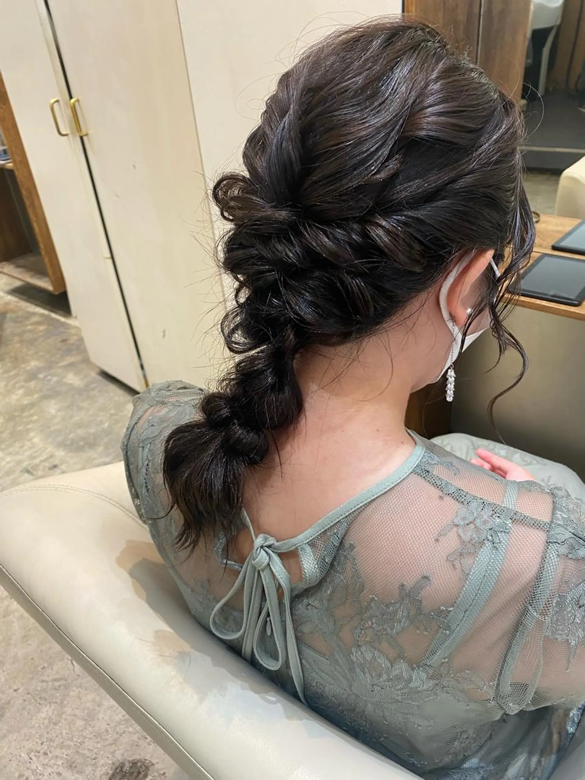 セミロング ヘアセット 鈴木 奈波のヘアスタイル