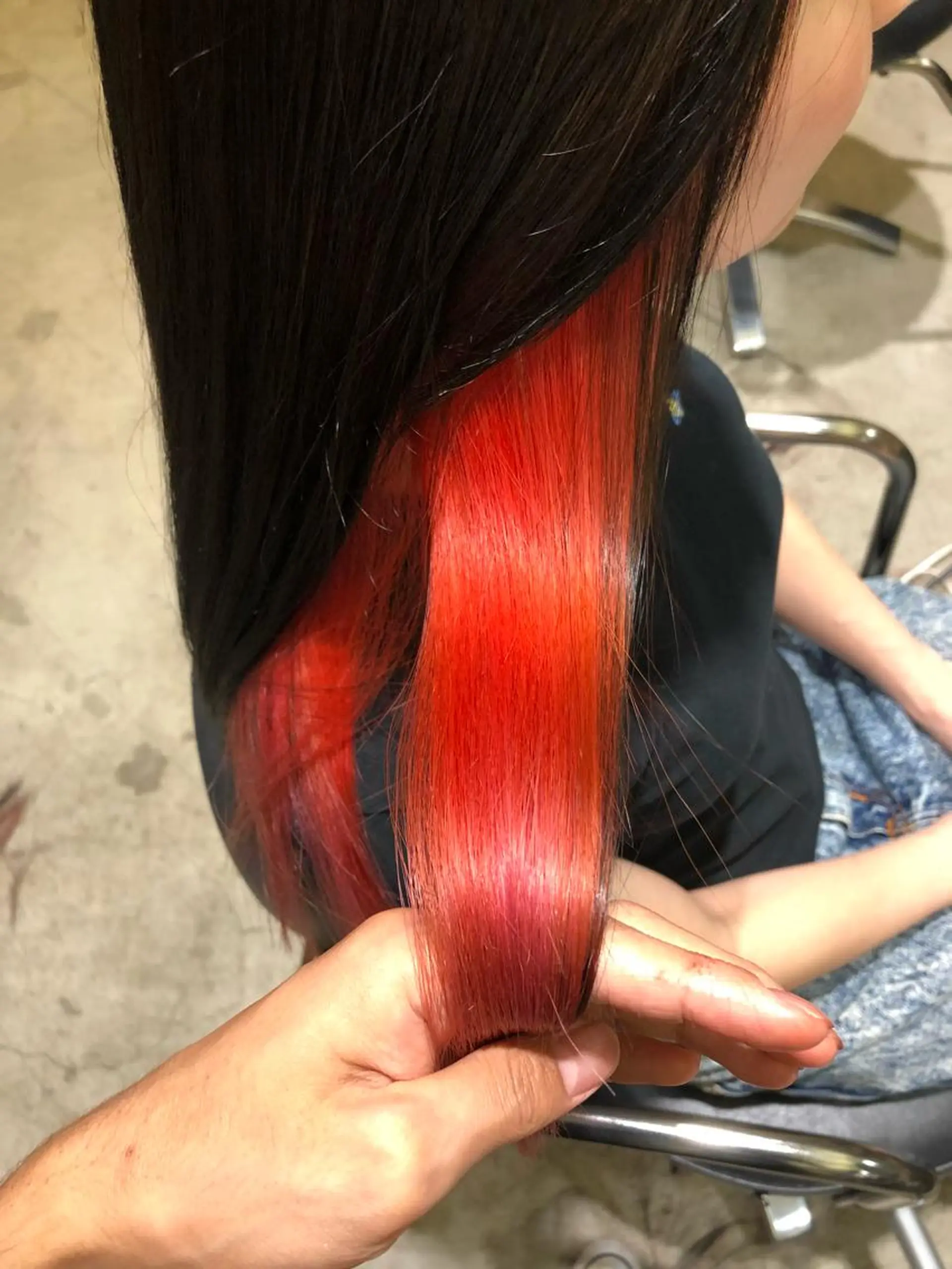 ロング カラー インナーカラー 舘野 太嘉宏のヘアスタイル