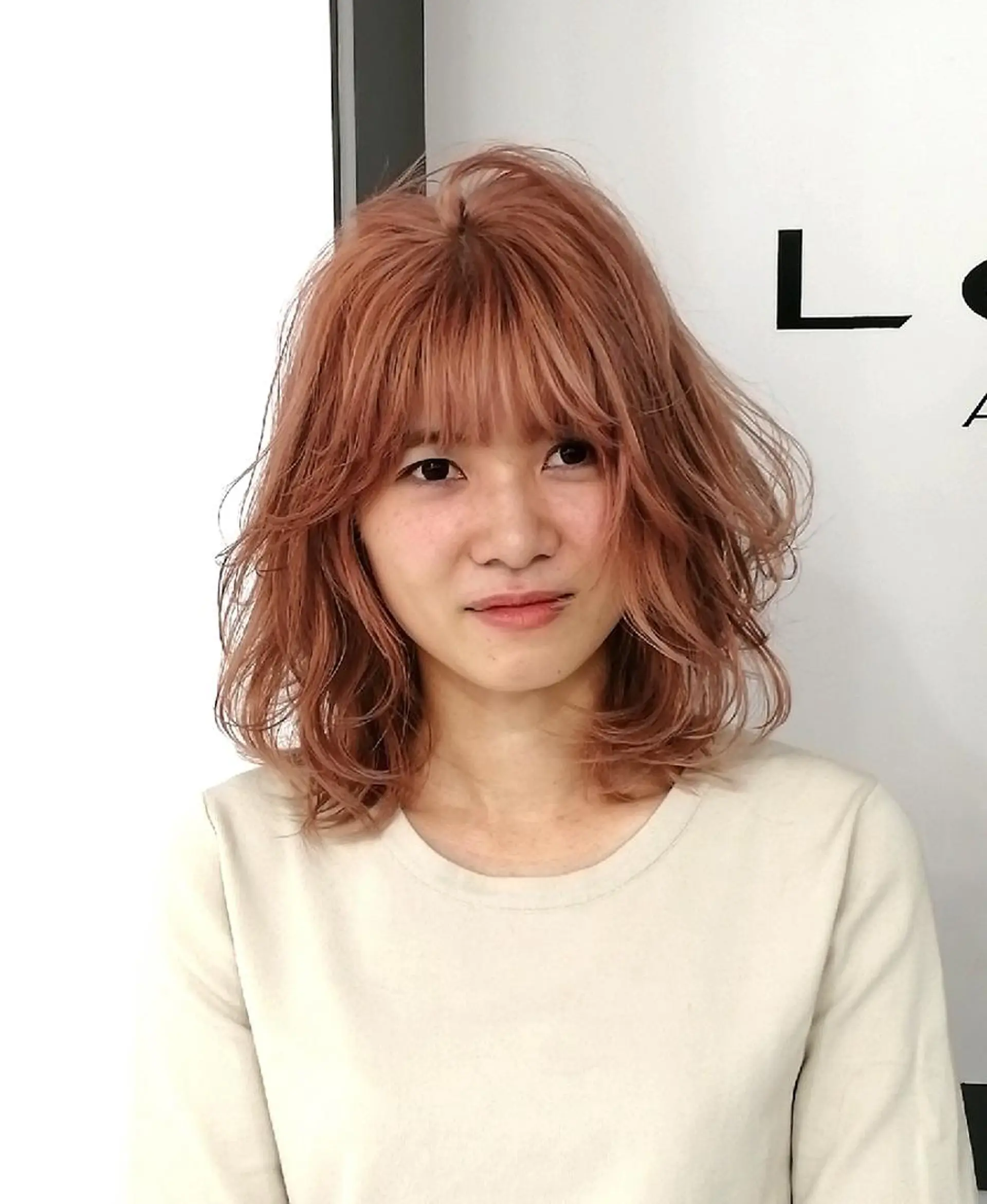 ミディアム カラー ブリーチ ダブルカラー 【23時まで営業】 酒井啓佑のヘアスタイル