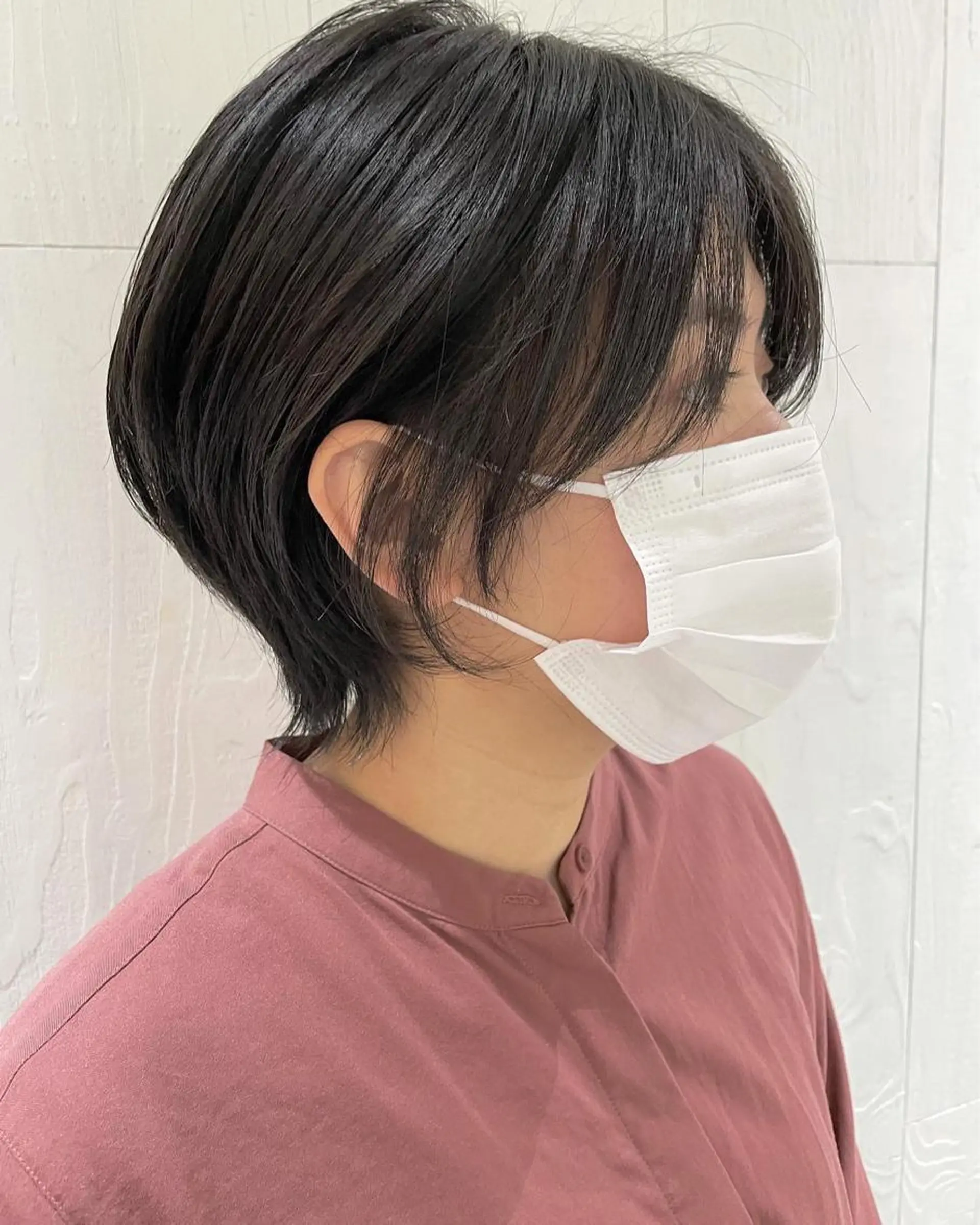 ショート カラー アッシュ 黒髪 透明感カラー ナチュラルブラック 外国人風カラー カット ヘアカラー トリートメント 河合秀明/ショート /ボブ/レイヤーのヘアスタイル