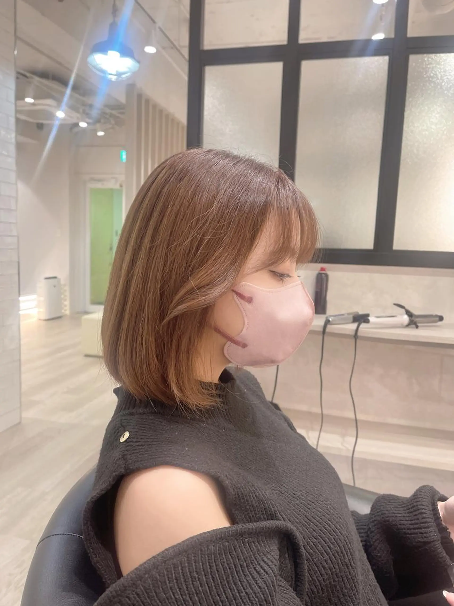 ショート カラー ヘアカラー トリートメント emi/髪質改善/ 韓国風/艶カラーのヘアスタイル