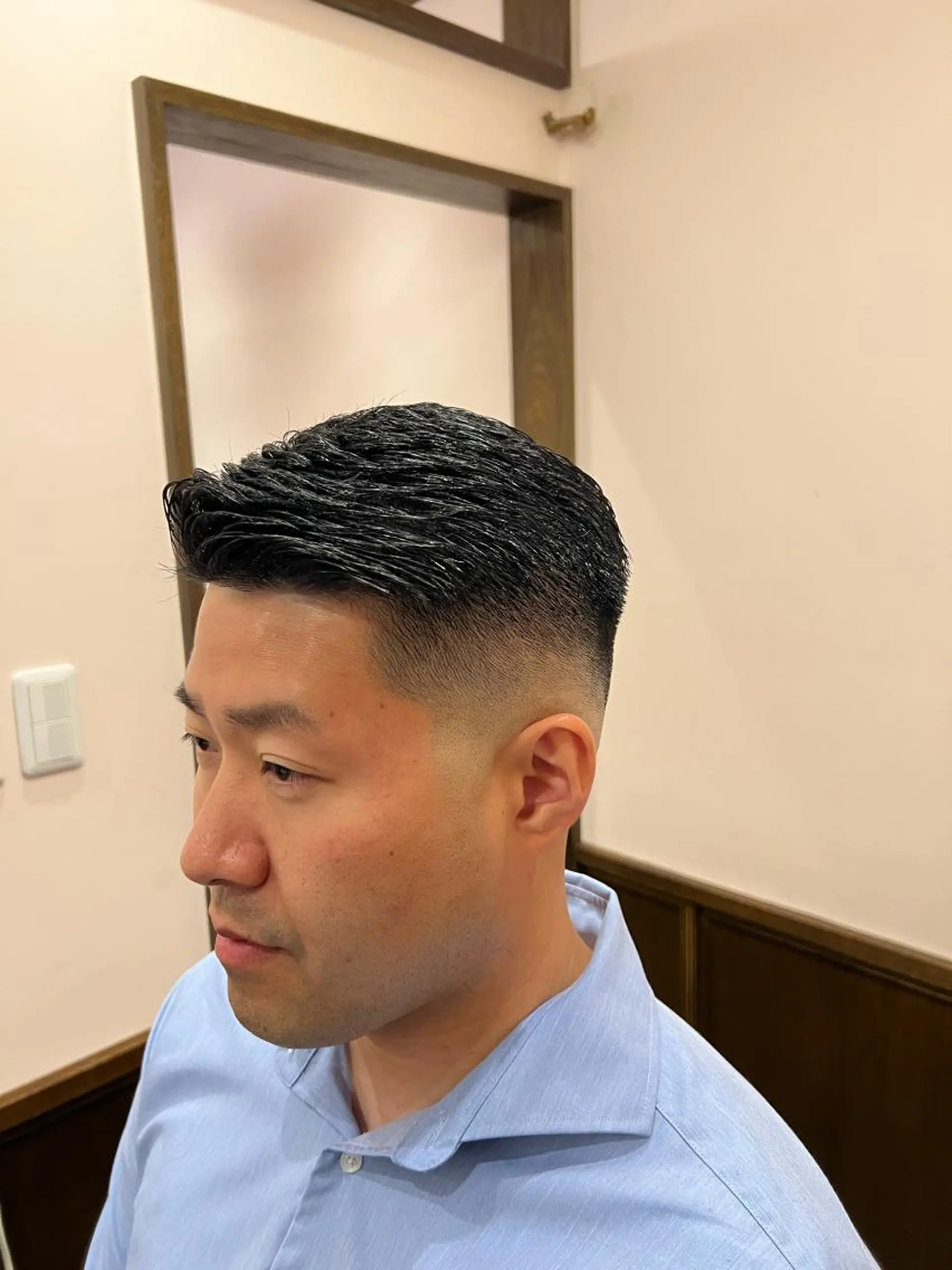 ミディアム ミディアムパーマ 大久保 竣太のヘアスタイル