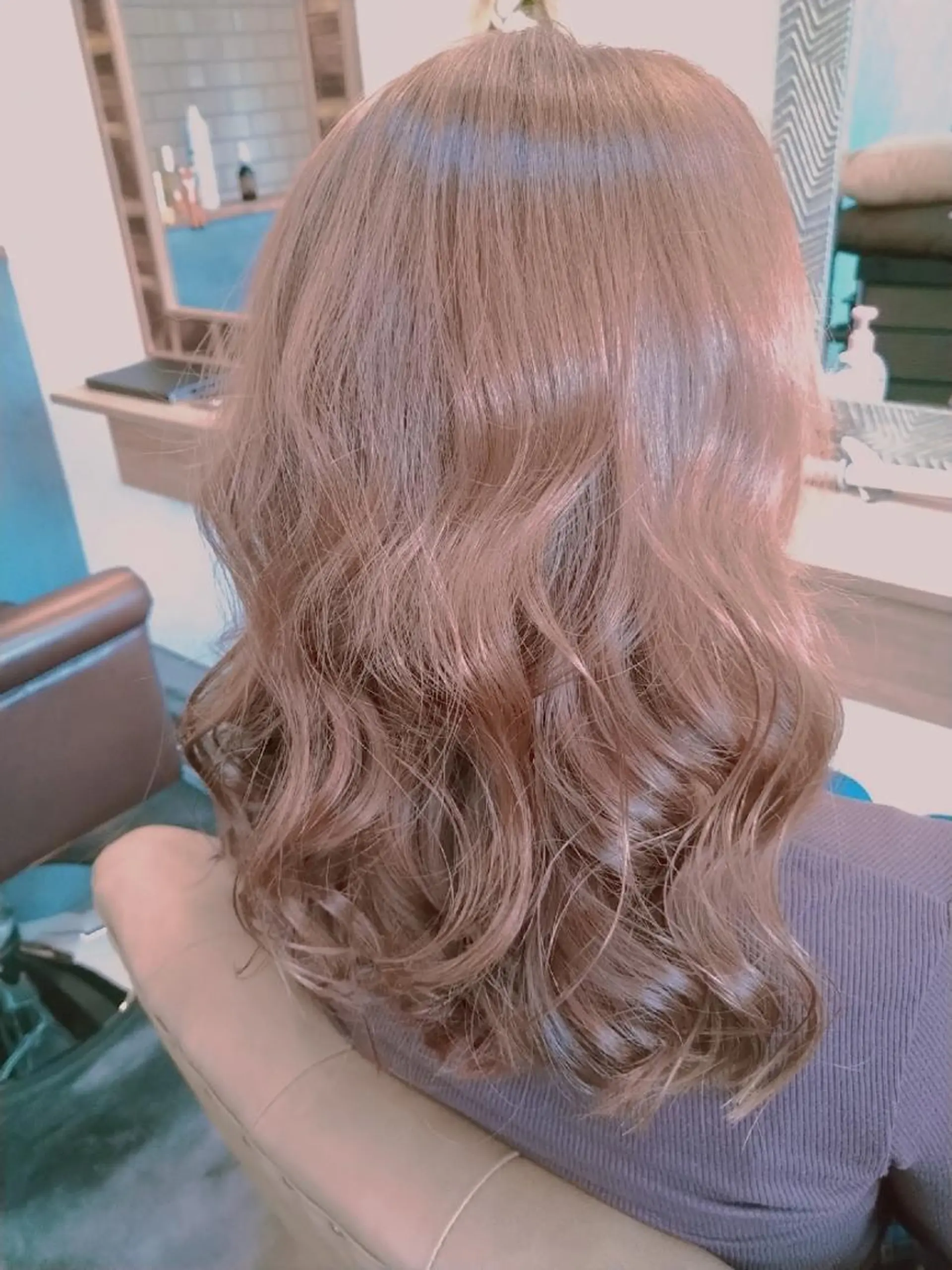 ロング パーマ カラー charme 木澤のヘアスタイル