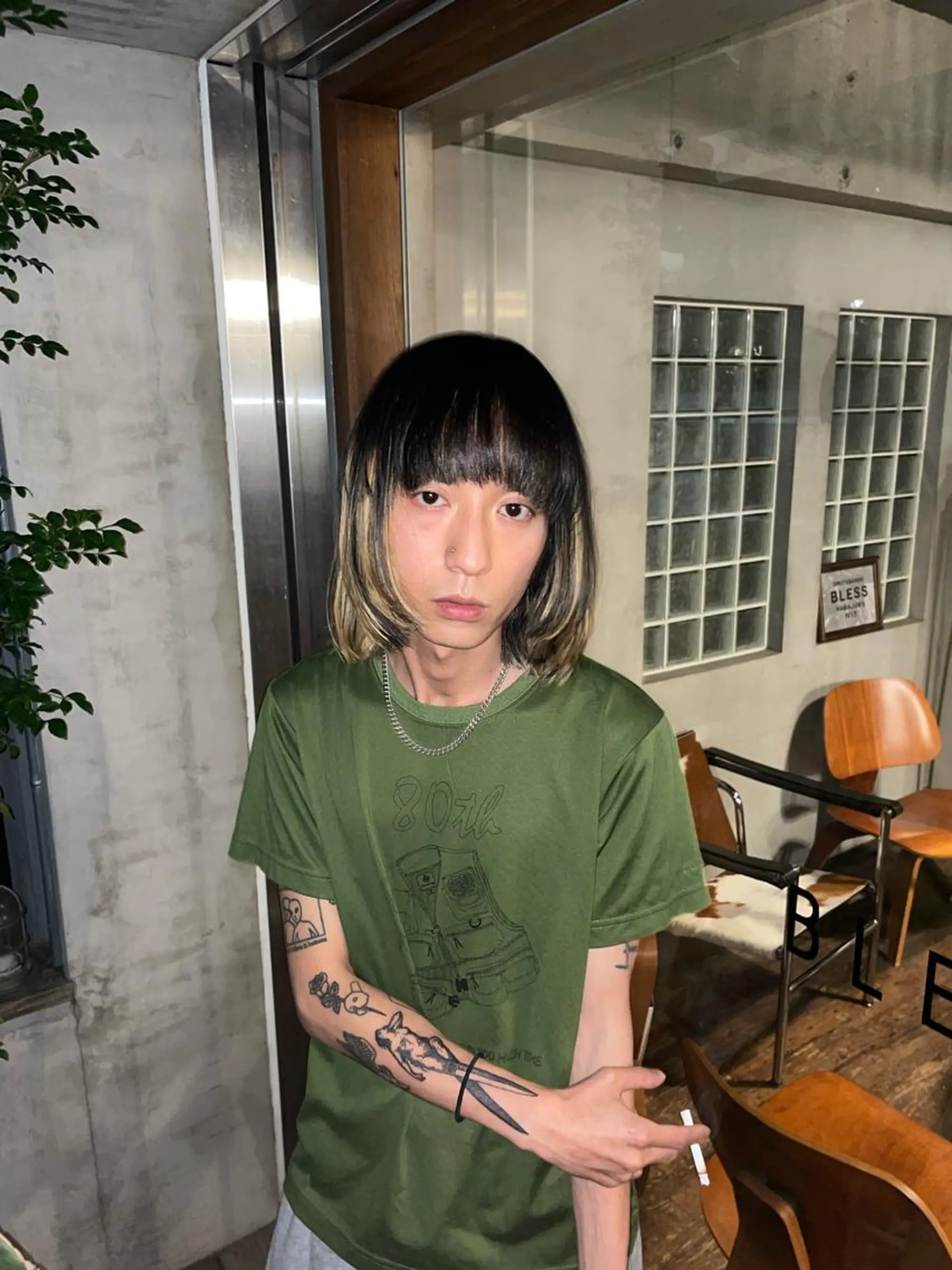 ミディアム メンズ 國井 廉のヘアスタイル