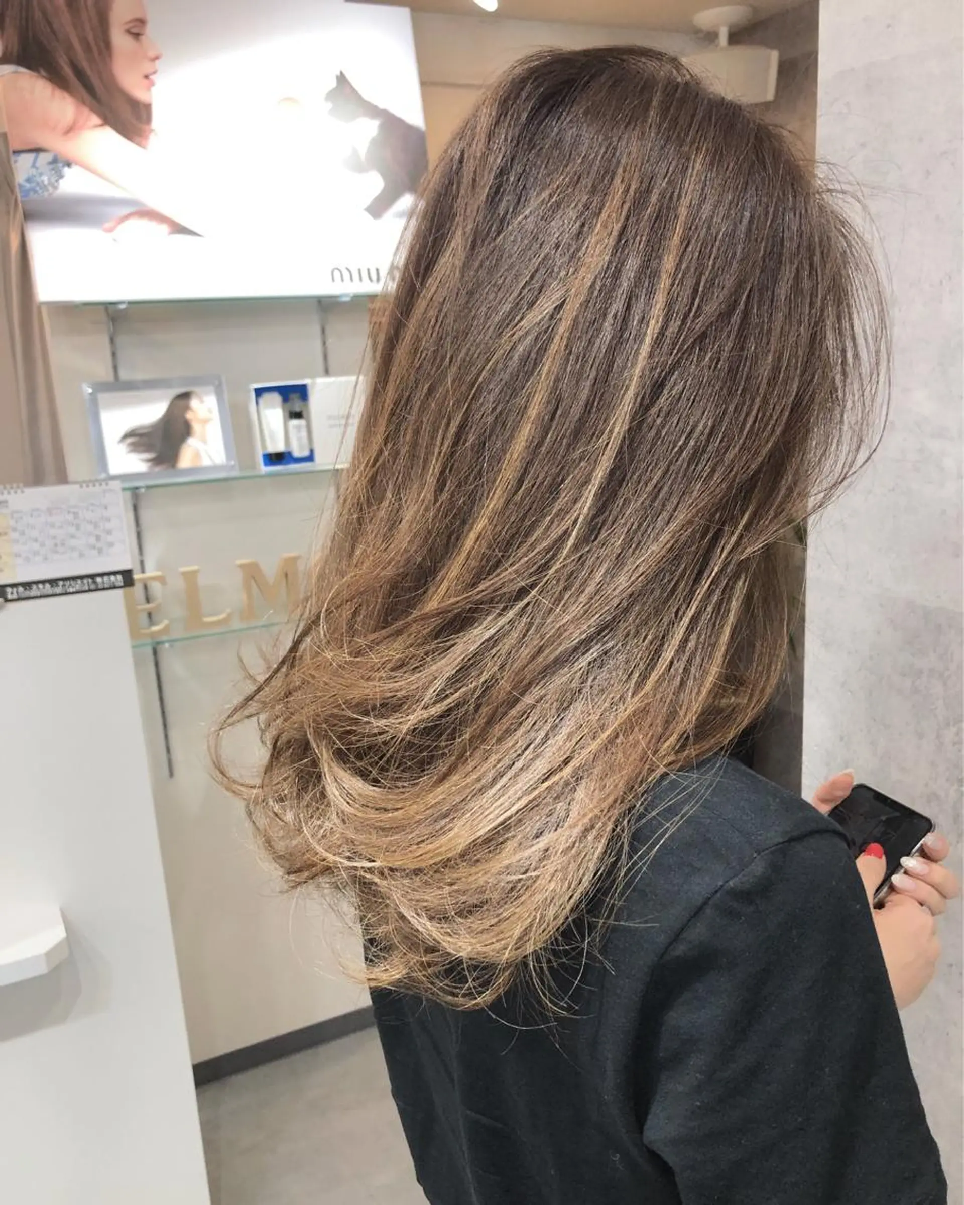 ミディアム カラー 髪質改善 中川　翔のヘアスタイル