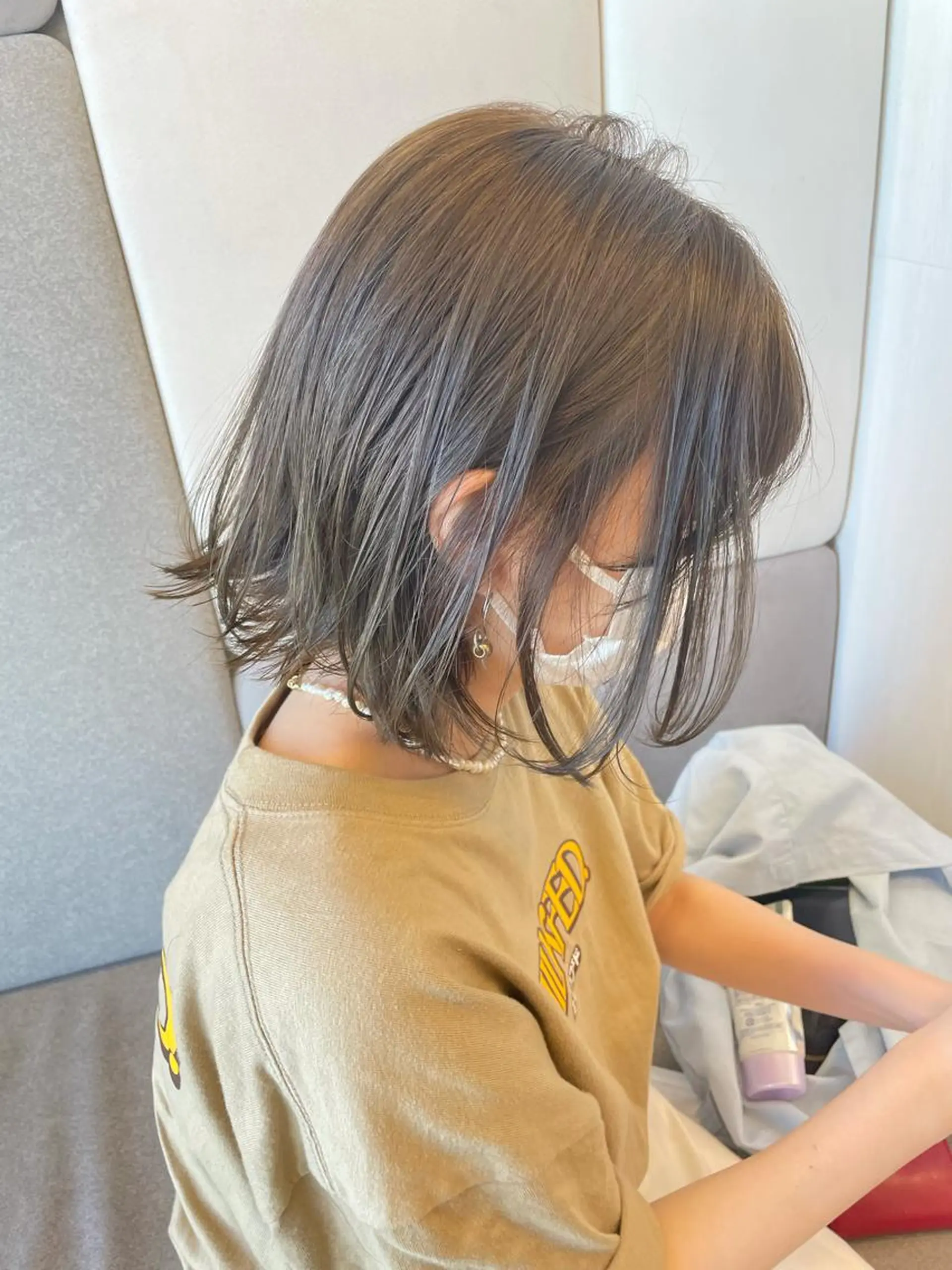 ミディアム カラー ヘアアレンジ カット ヘアカラー トリートメント ヘアセット 🍃柔らかヘアー田中 瑞希🍃のヘアスタイル