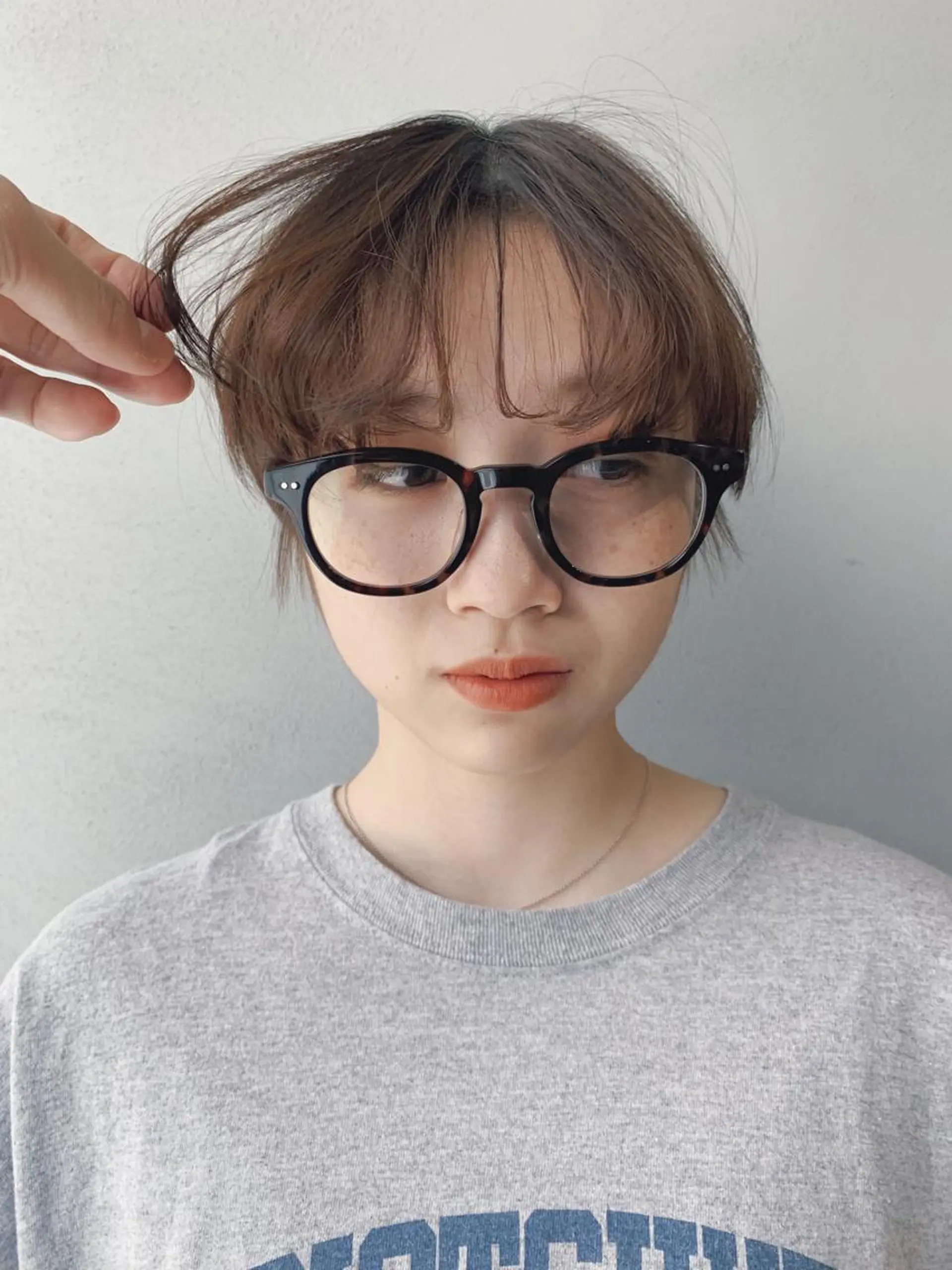 ショート カラー ボブパーマコテ巻き風 パーマNo1深江秀平のヘアスタイル