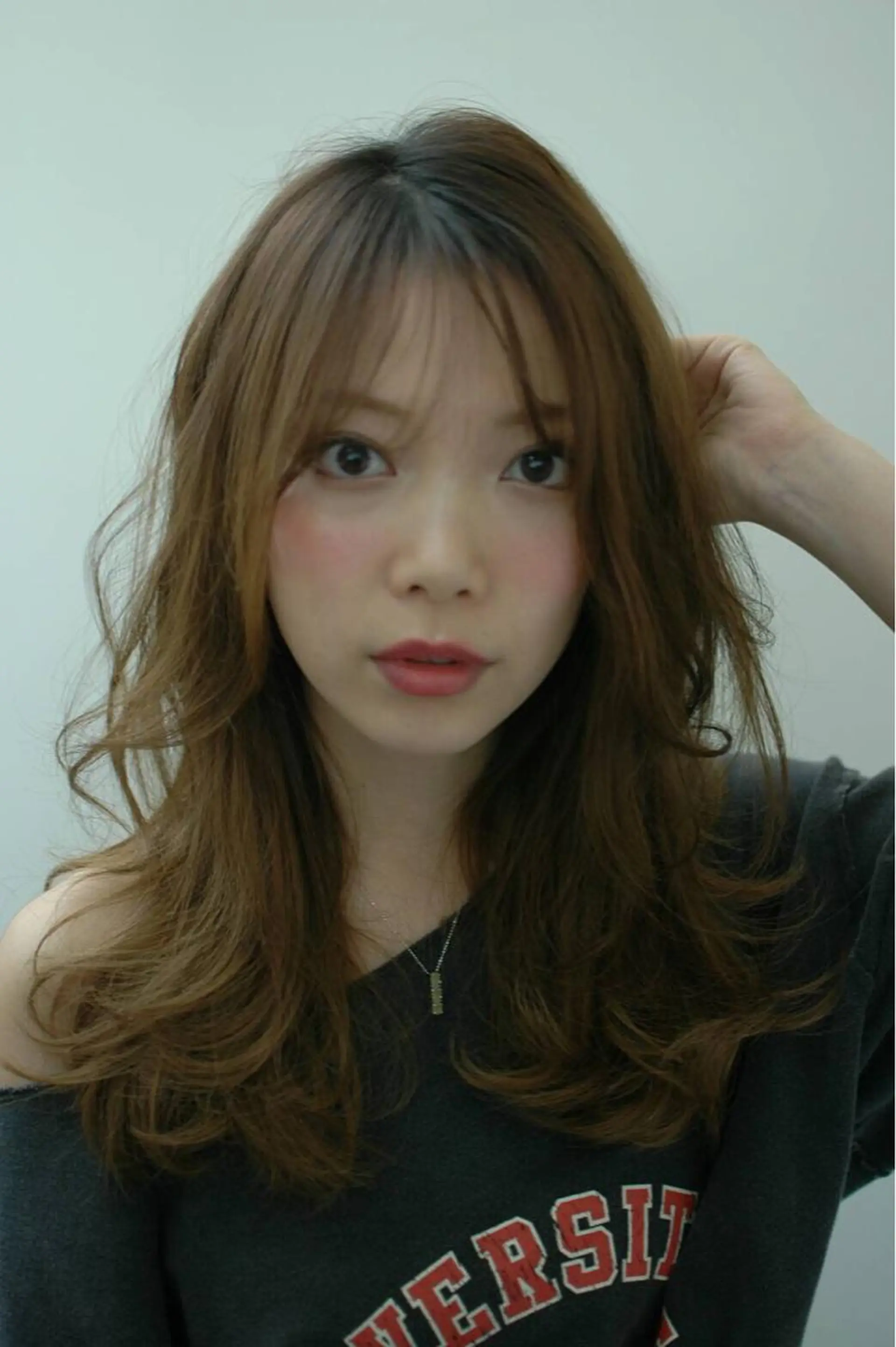 セミロング カラー カット ヘアカラー トリートメント ヘッドスパ CALMHAIR 五十實淳のヘアスタイル