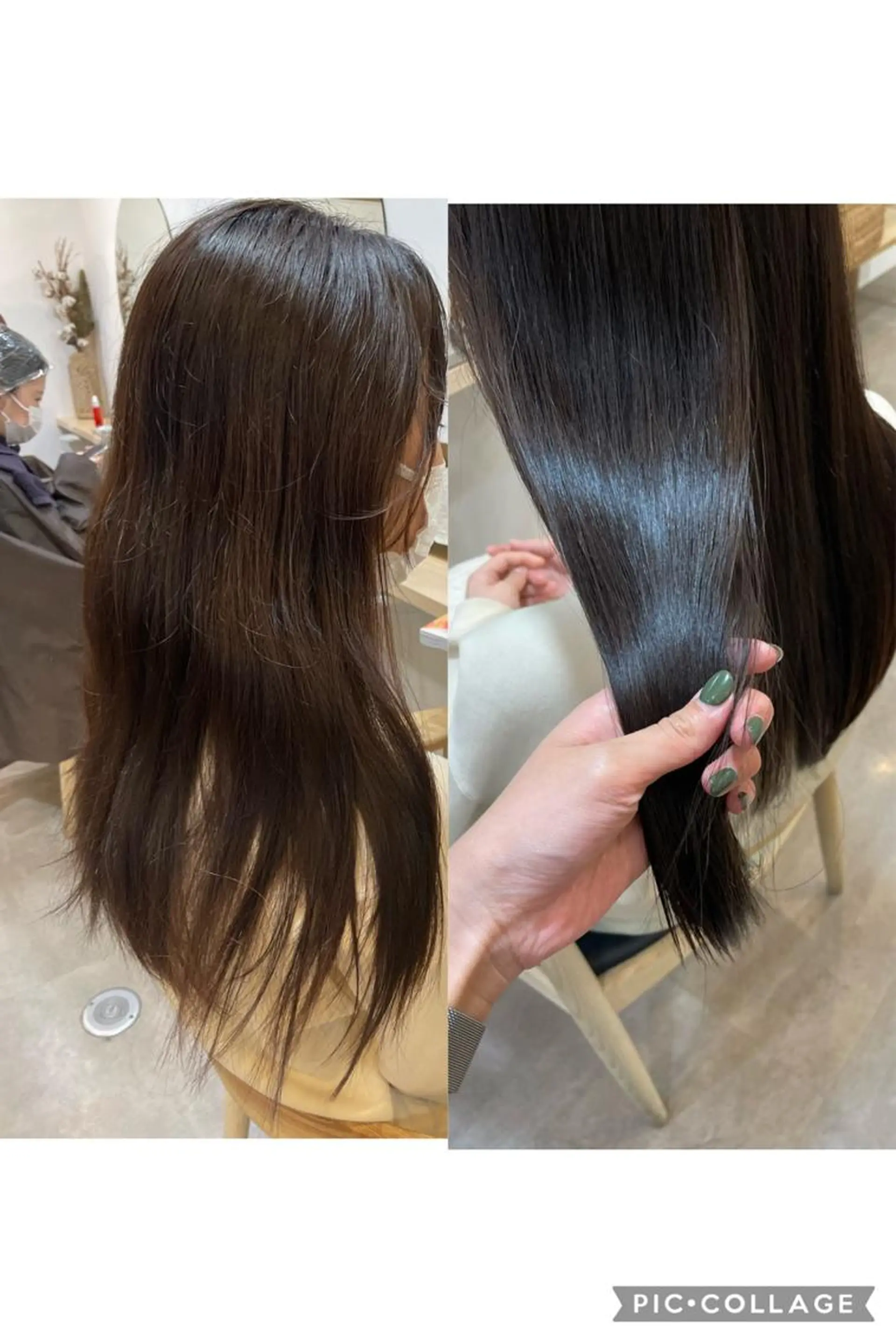 ロング 縮毛矯正 大迫 江梨のヘアスタイル