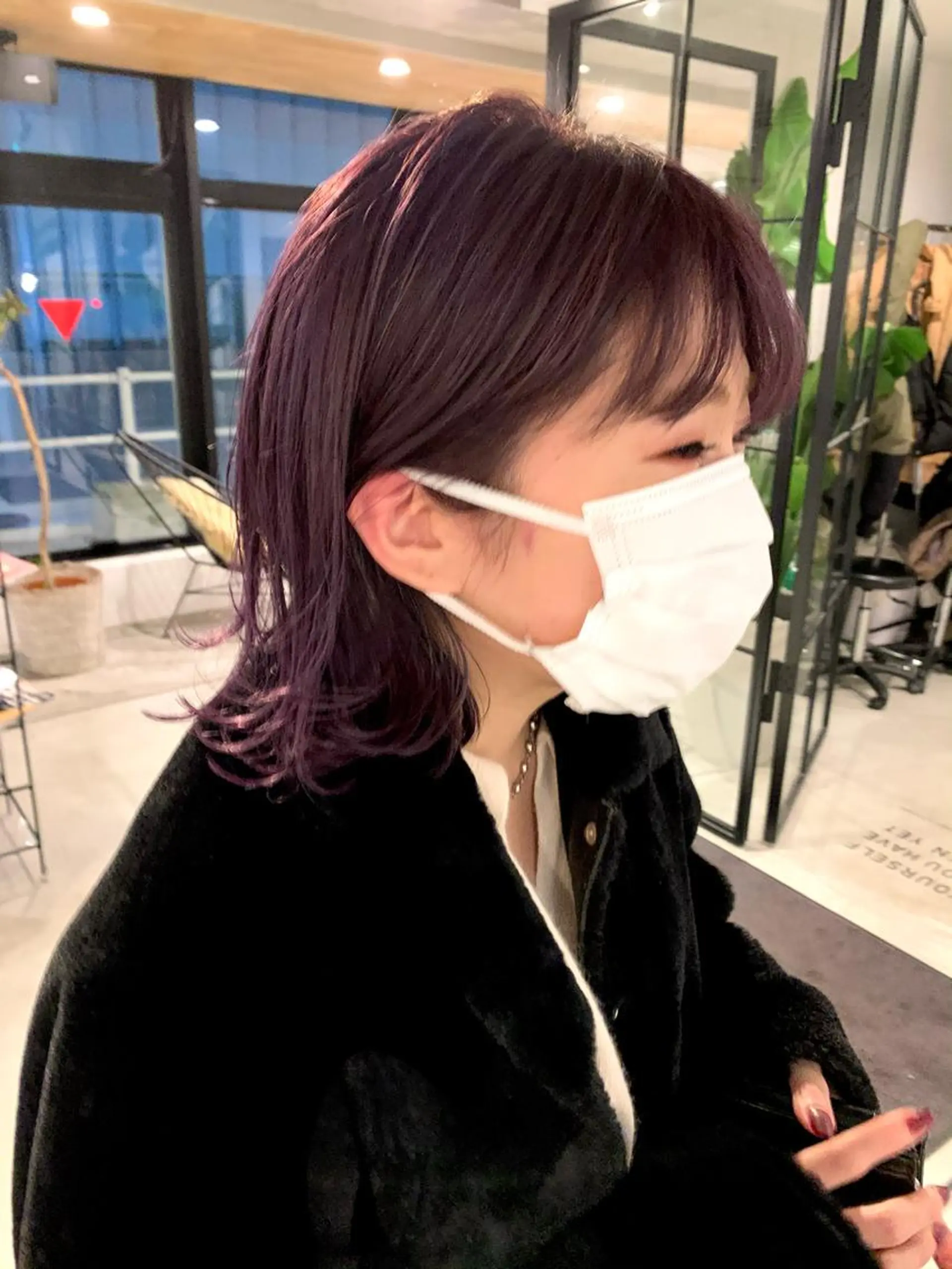 ミディアム カラー ピンクベージュ/新潟 万代/高橋桃葉🍑のヘアスタイル