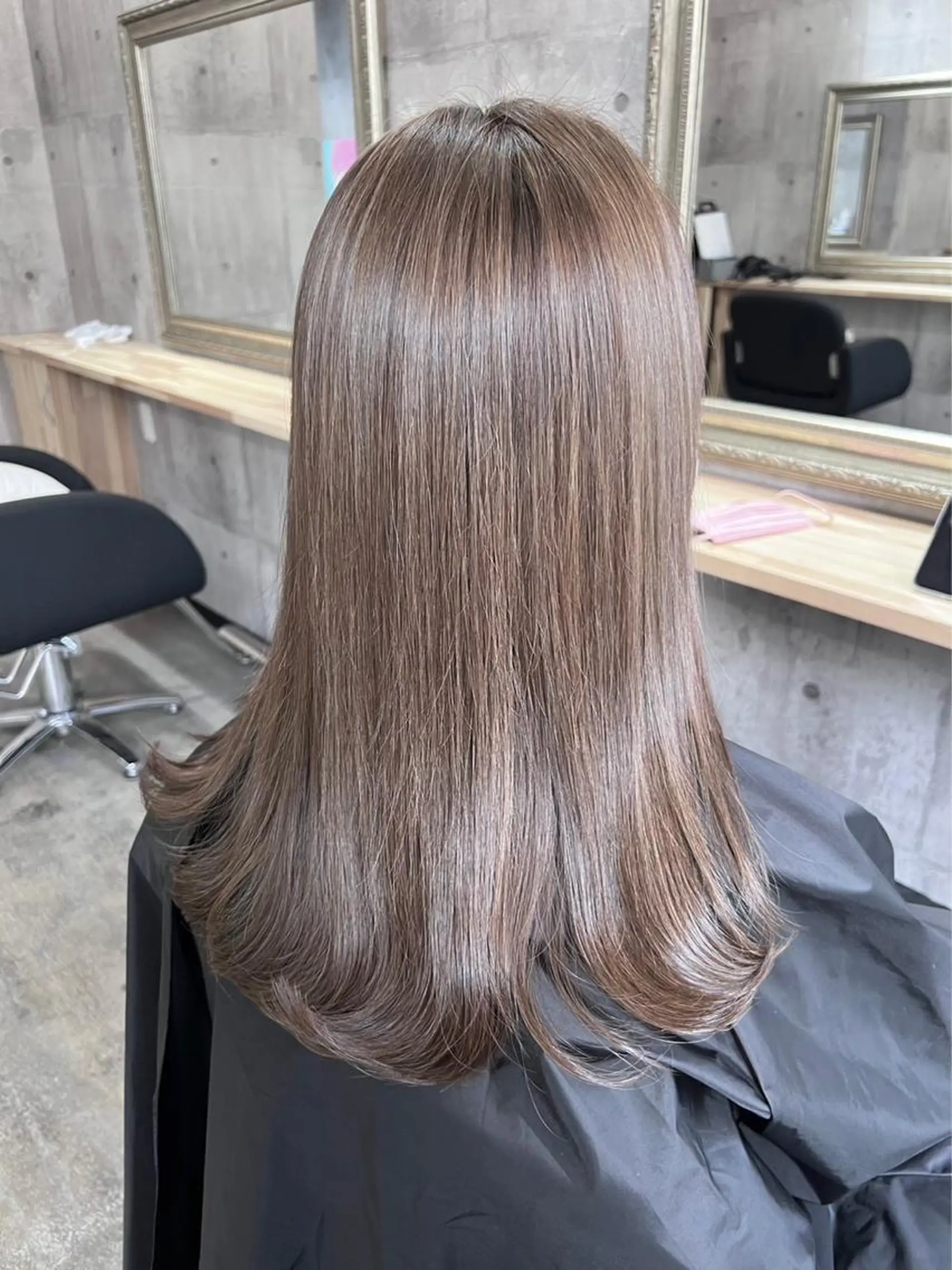 ロング カラー カット ヘアカラー トリートメント Sunny side 大名 RIOのヘアスタイル