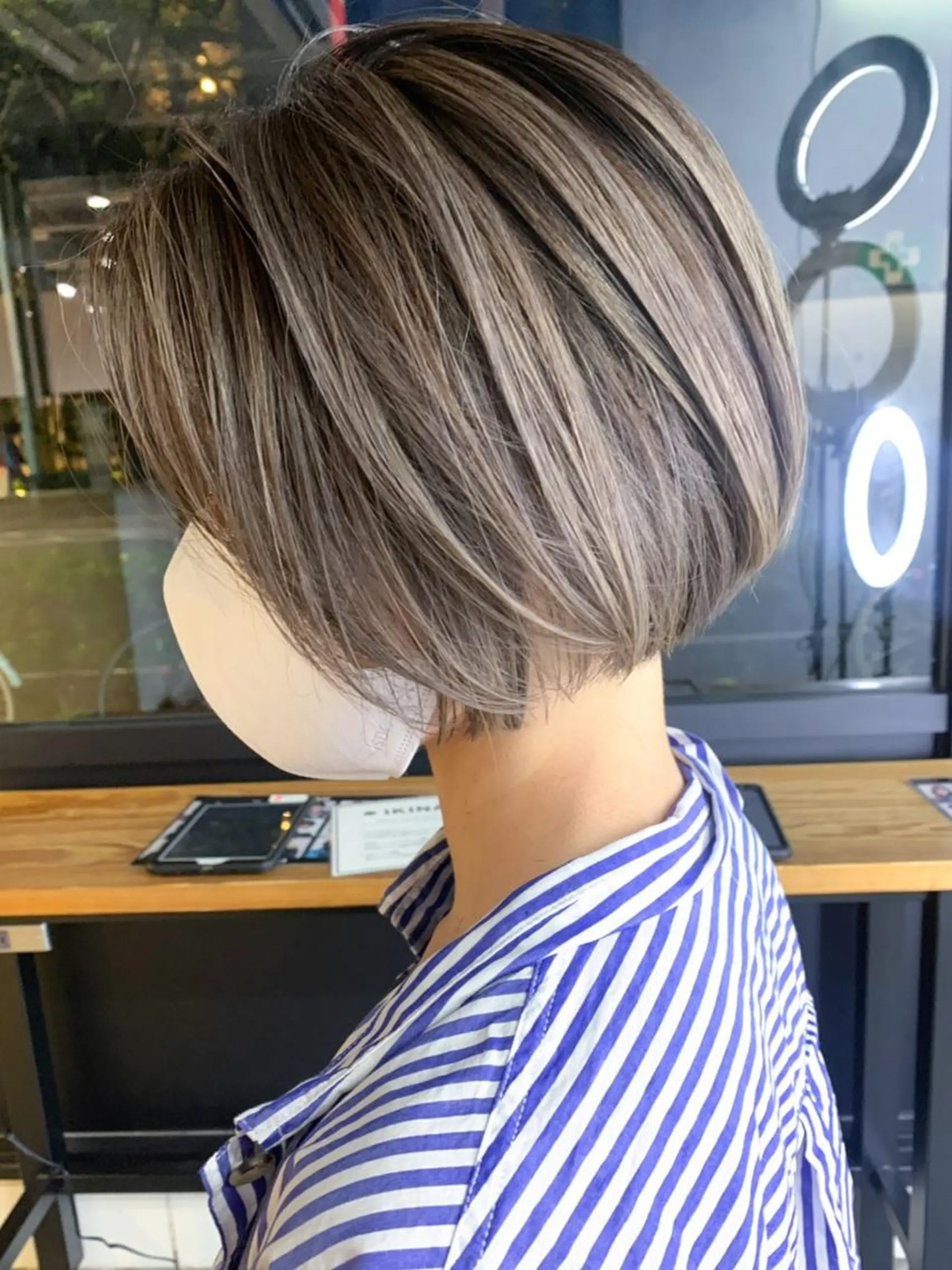 ミディアム パーマ カラー ヘアアレンジ カット ヘアカラー トリートメント ITbyALBUM 中野店のヘアスタイル