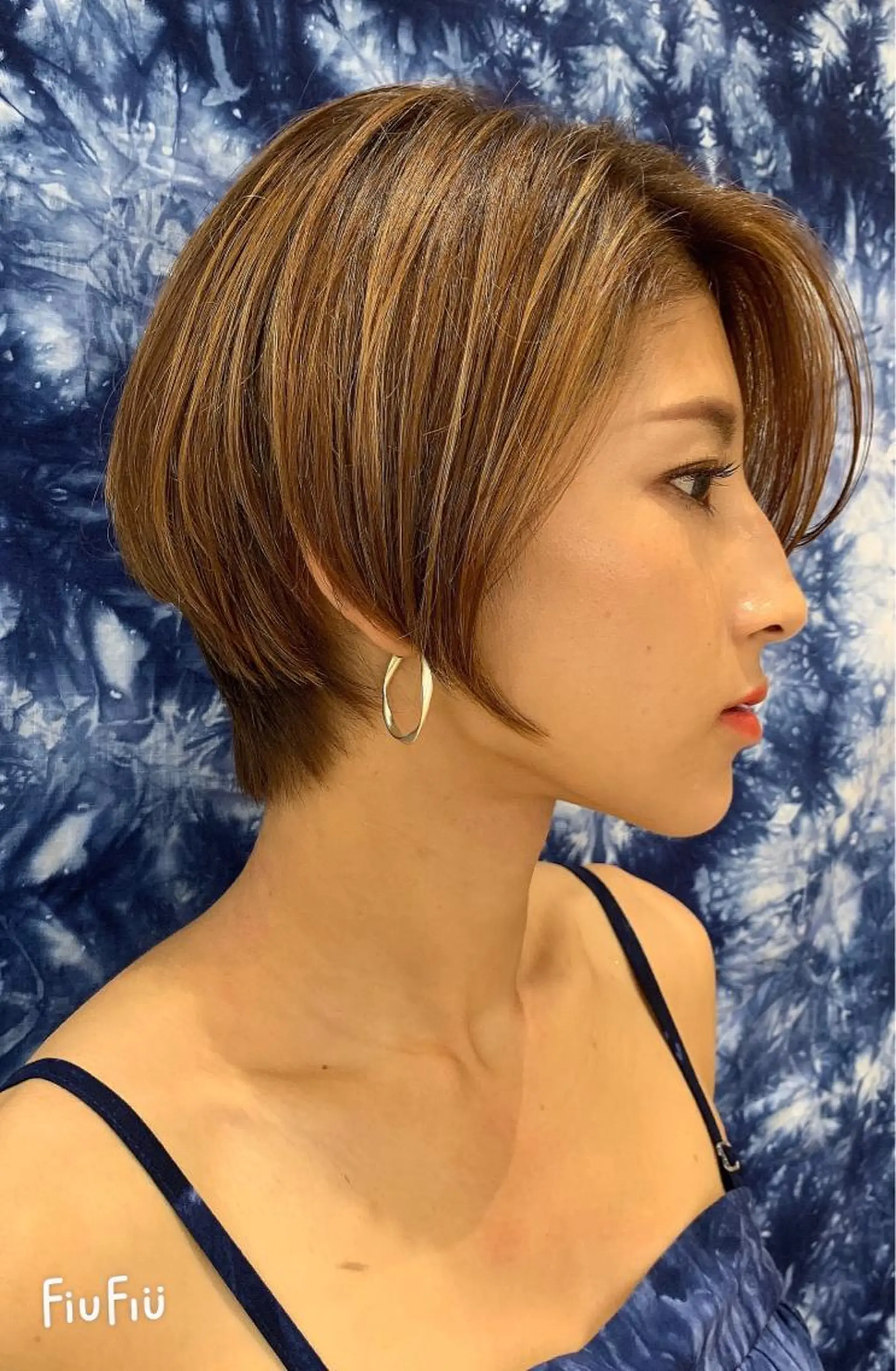 ショート ハイライト ショートヘア 藤森 希美のヘアスタイル