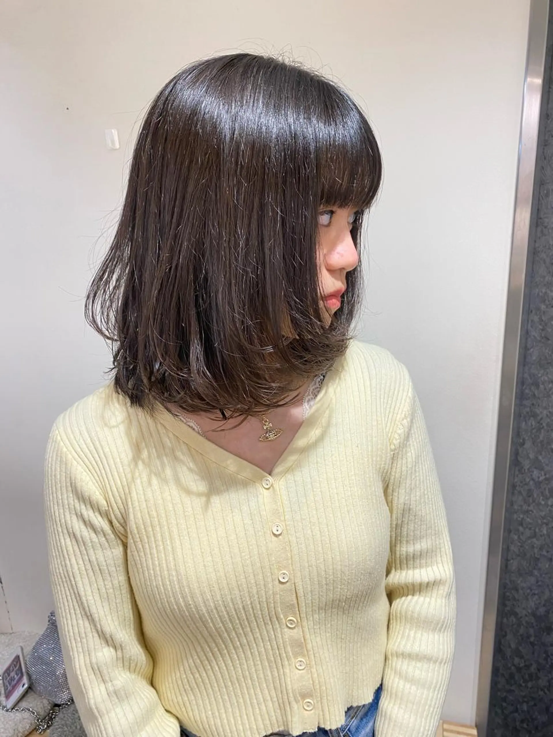 ミディアム カラー ヘアアレンジ レイヤーカット カット ボブ /ニュアンス/ satomi🧸💖のヘアスタイル