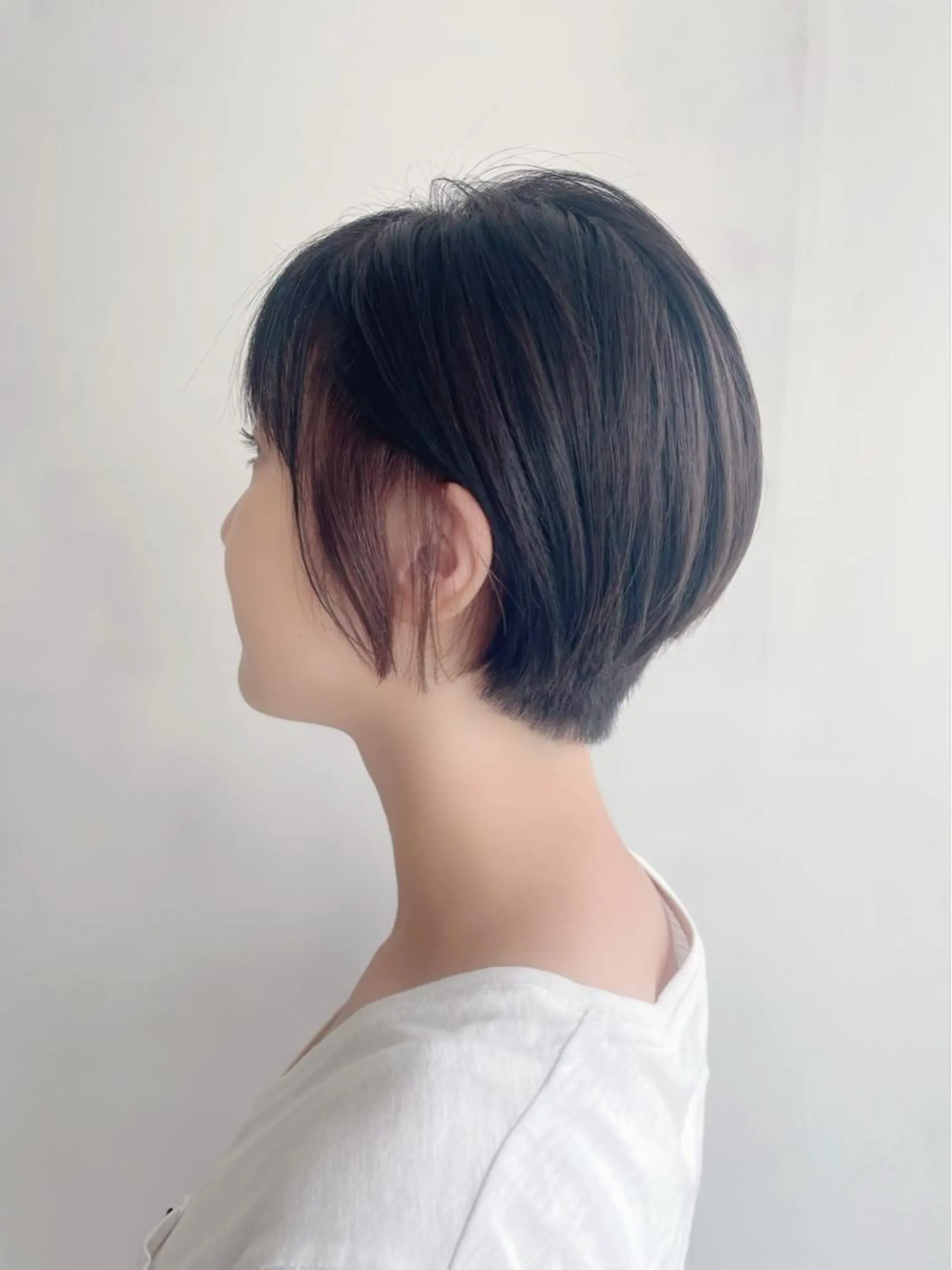 ショート カラー ショートボブ イヤリングカラー ボブ ショートヘア 田中 奈布のヘアスタイル