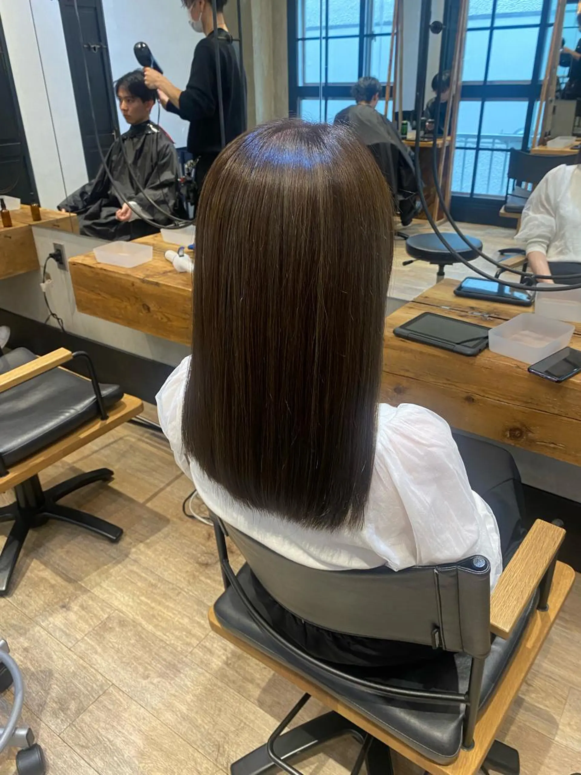 セミロング ヘアカラー トリートメント 顔周りcut・ご相談 ＝新宿しずく🇰🇷のヘアスタイル