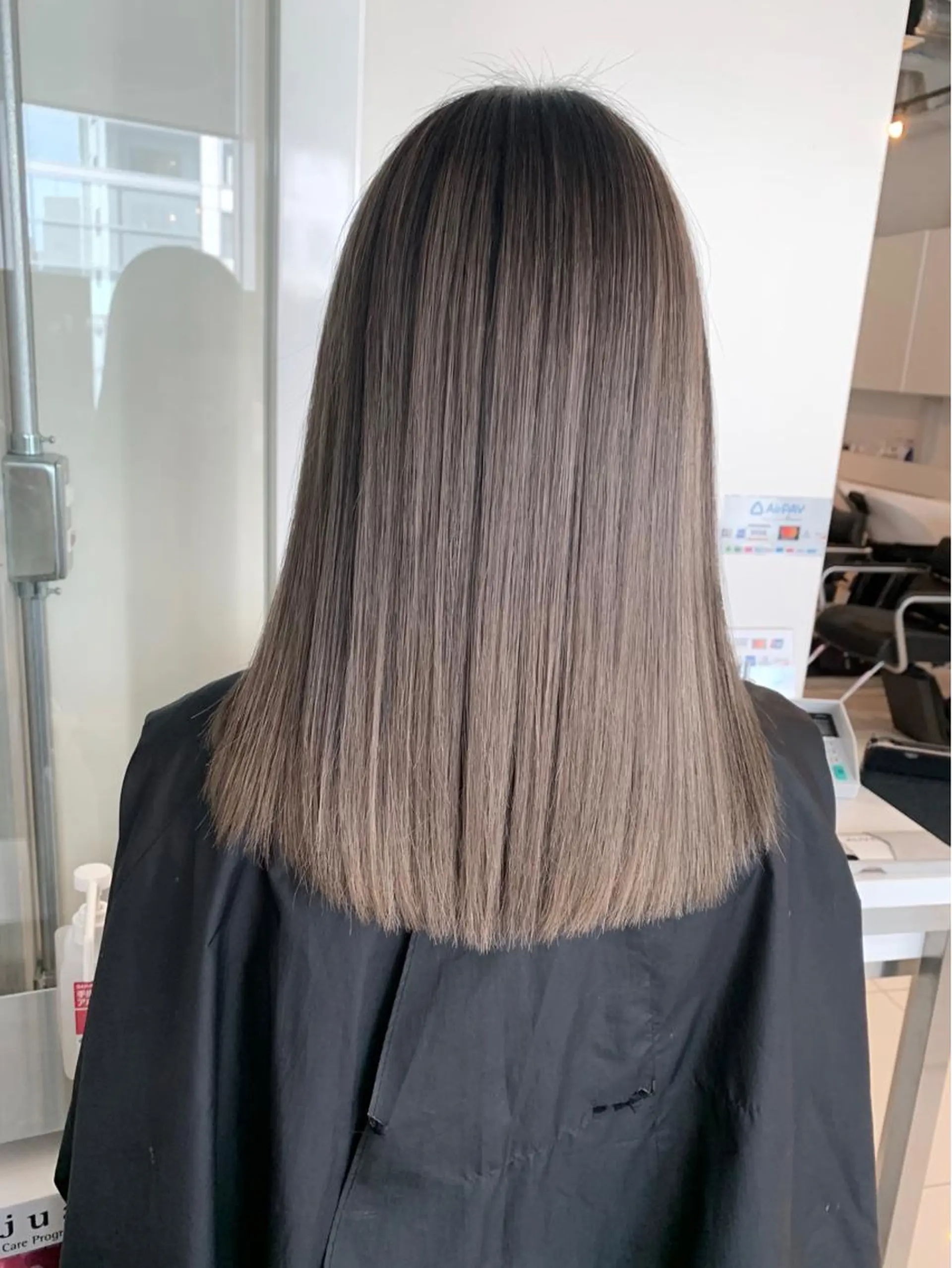 ミディアム カラー ヘアアレンジ バレイヤージュ グラデーションカラー ハイライトカラー 外国人風カラー ハイライト 阿部 圭悟のヘアスタイル