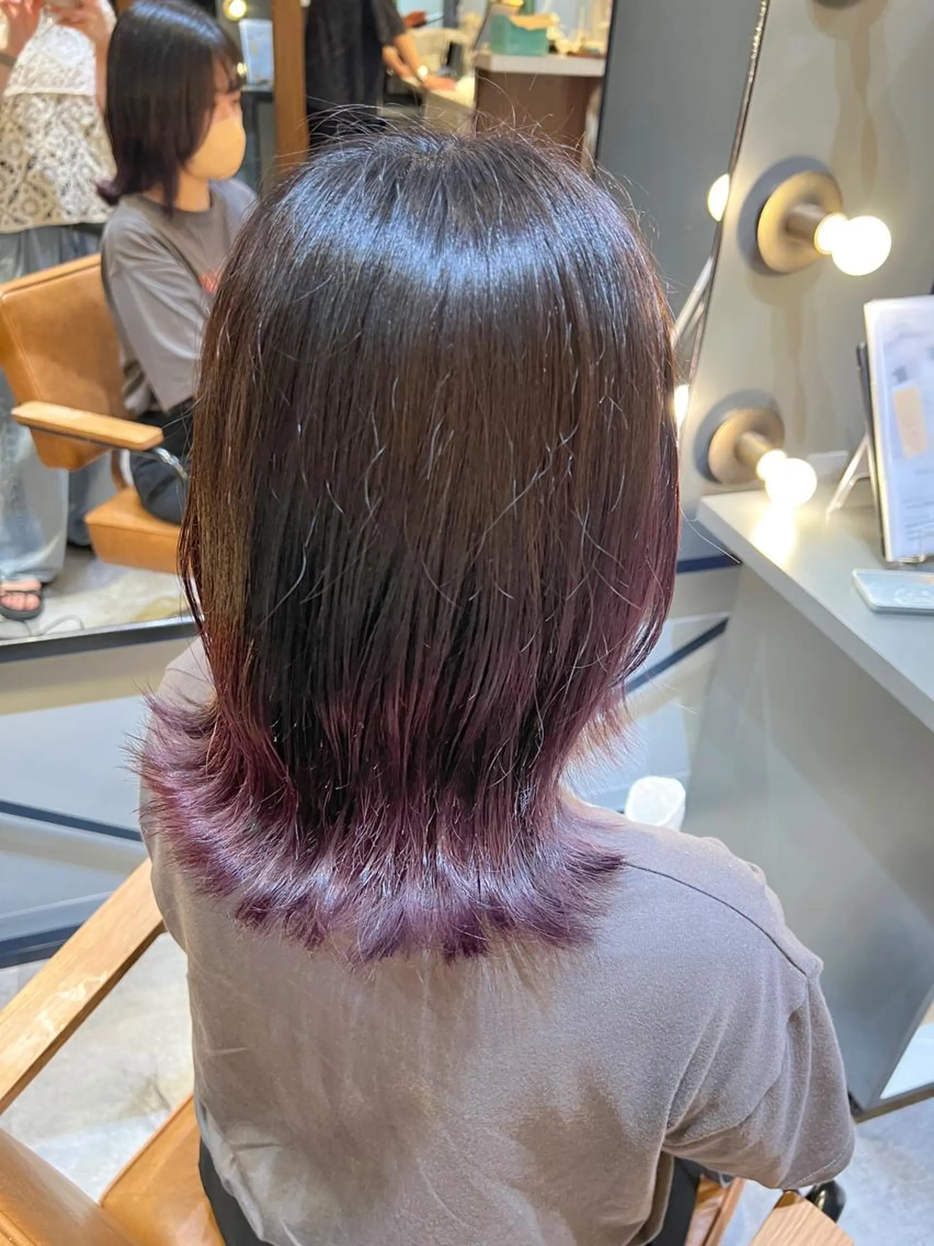ミディアム カラー グラデーションカラー ラベンダーカラー THINK SHOP sakiのヘアスタイル