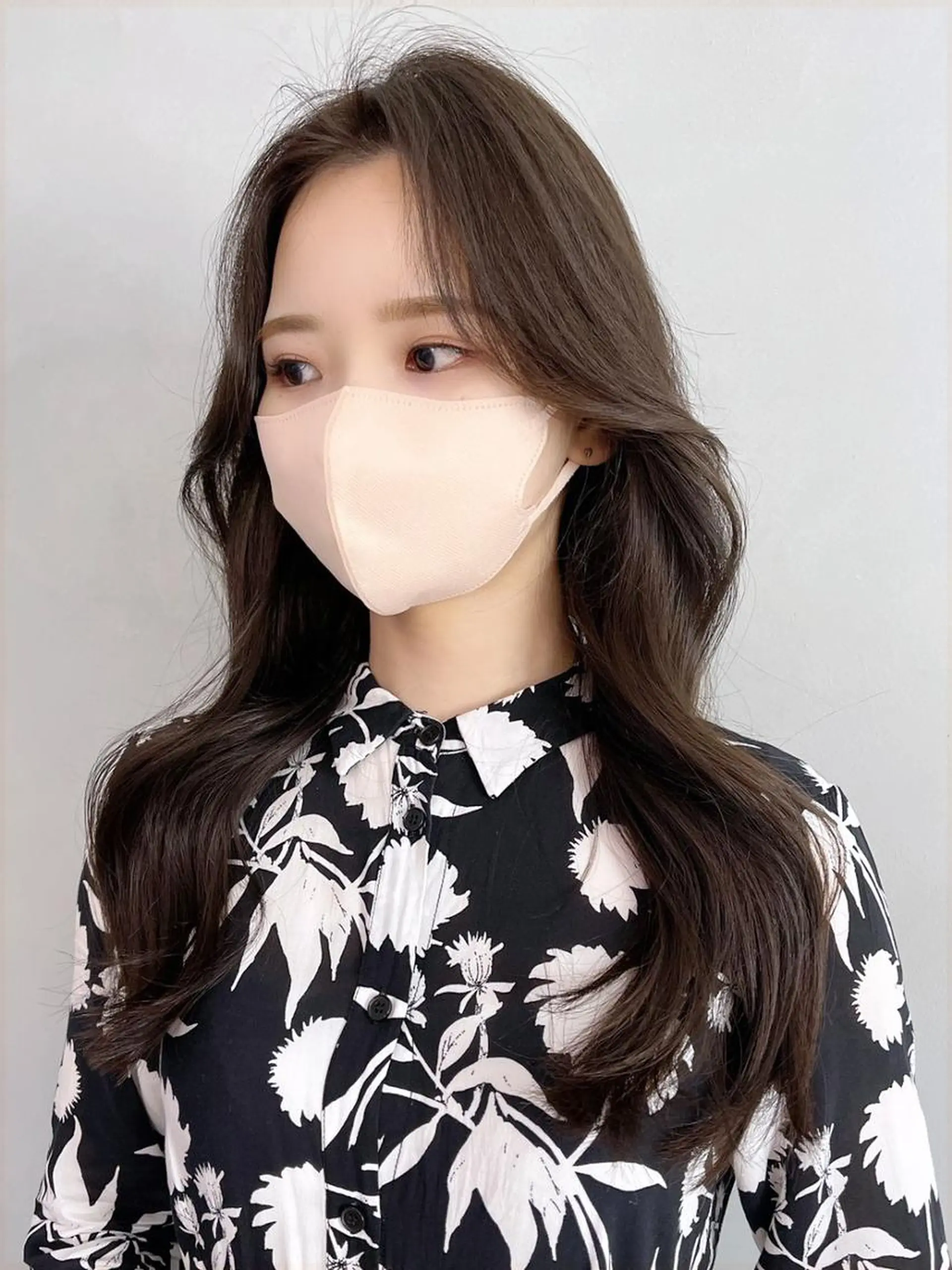 セミロング カラー パーマ ヘアアレンジ ブラウンカラー チョコレートブラウン ITbyALBUM 中野店のヘアスタイル