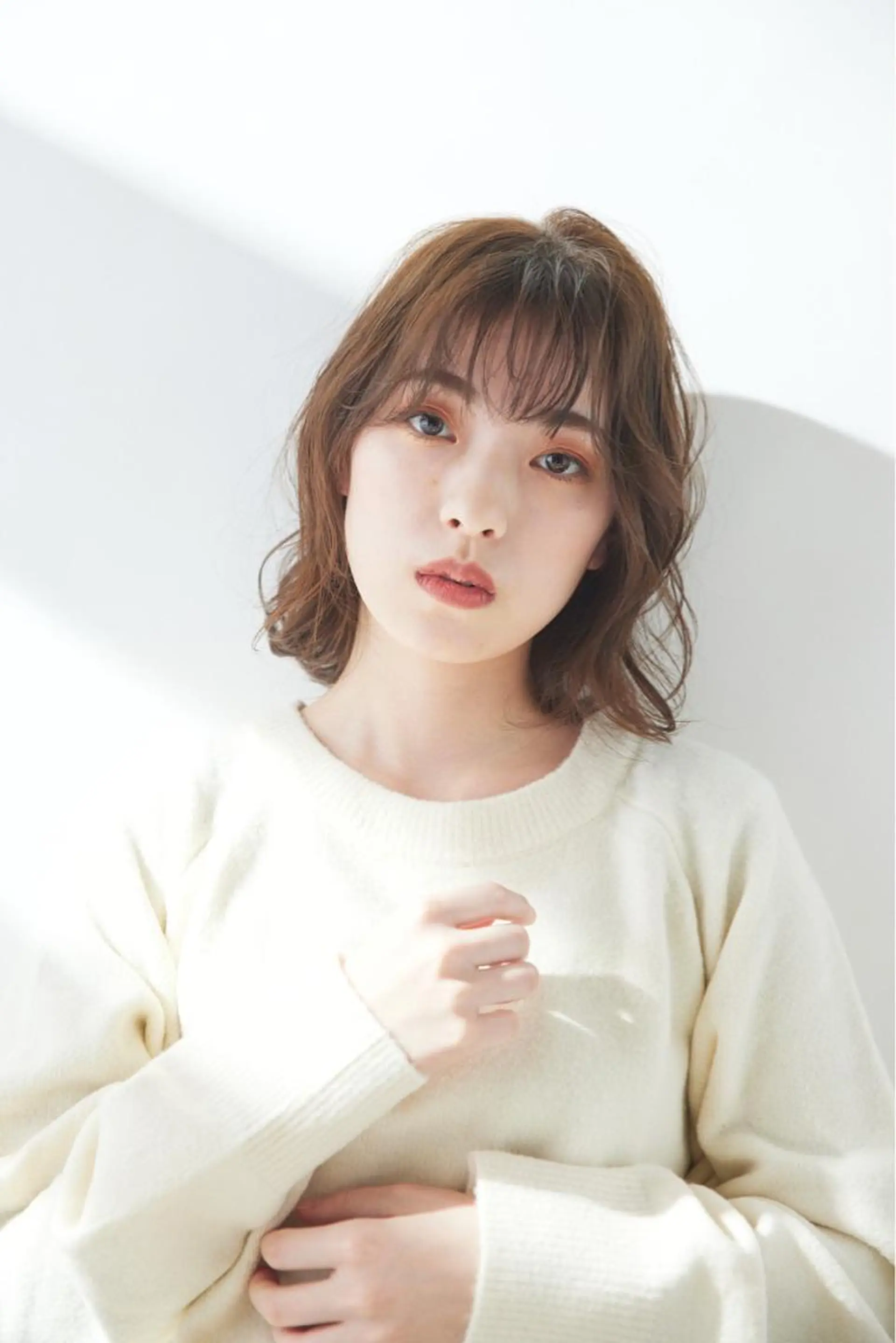 ミディアム ショートボブ ボブ くびれヘア カット ヘアカラー 🎨インナーカラー が得意👍新垣⚜️のヘアスタイル