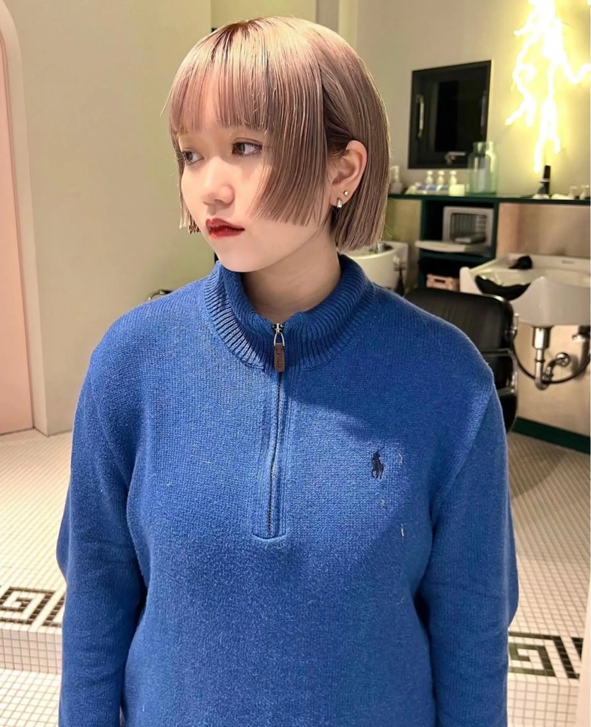 ショート カラー ベージュカラー ホワイトベージュ ボブ 丹治 一輝ボブ/ショートのヘアスタイル