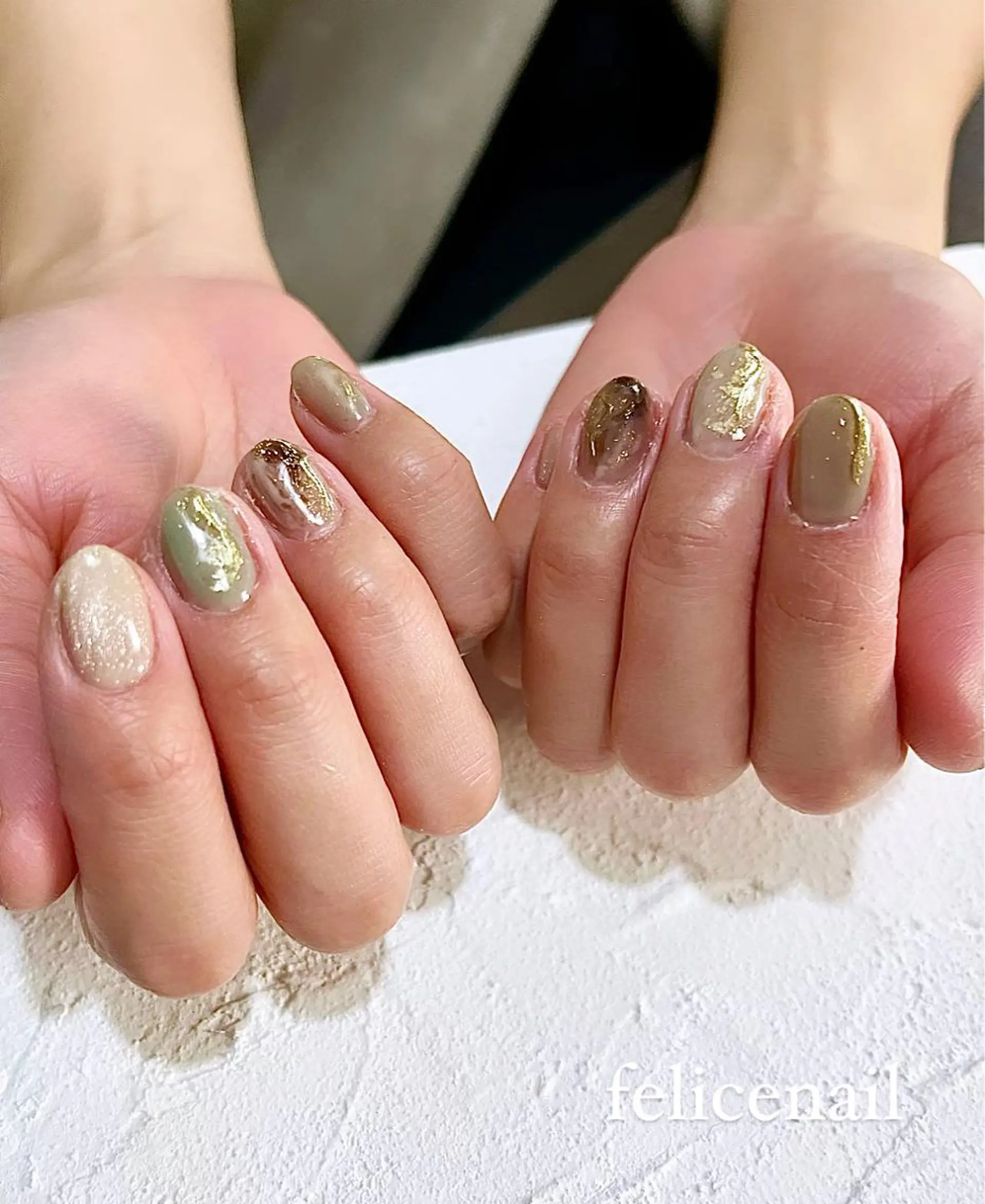 ネイル グリーン felice nailのネイルデザイン