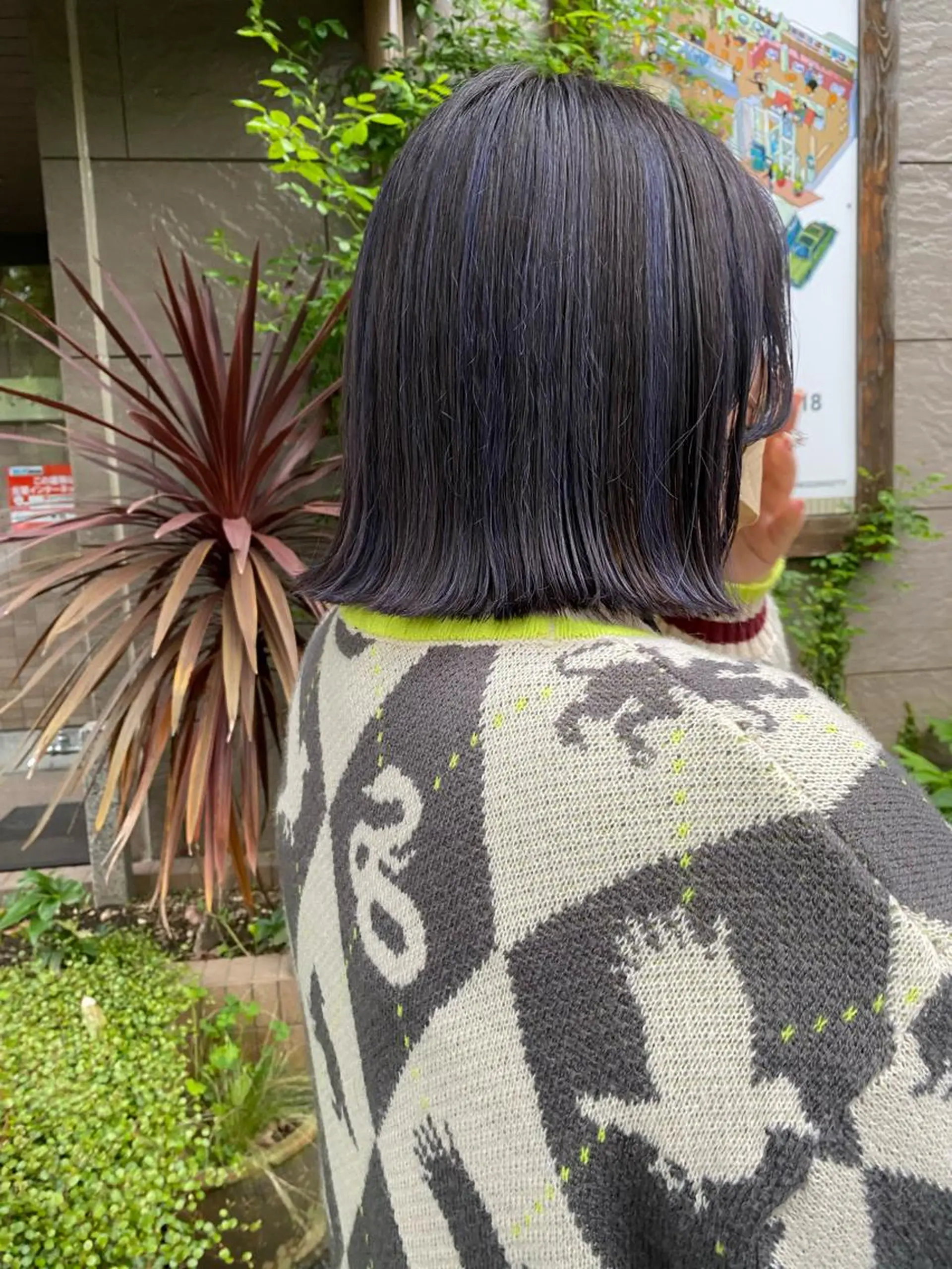 ショート カラー ブルーカラー ブルーバイオレット ハイライトカラー バイオレットカラー ハイライト ヘアカラー なぎ🌿.∘[ボブ, ニュアンスカラー]のヘアスタイル