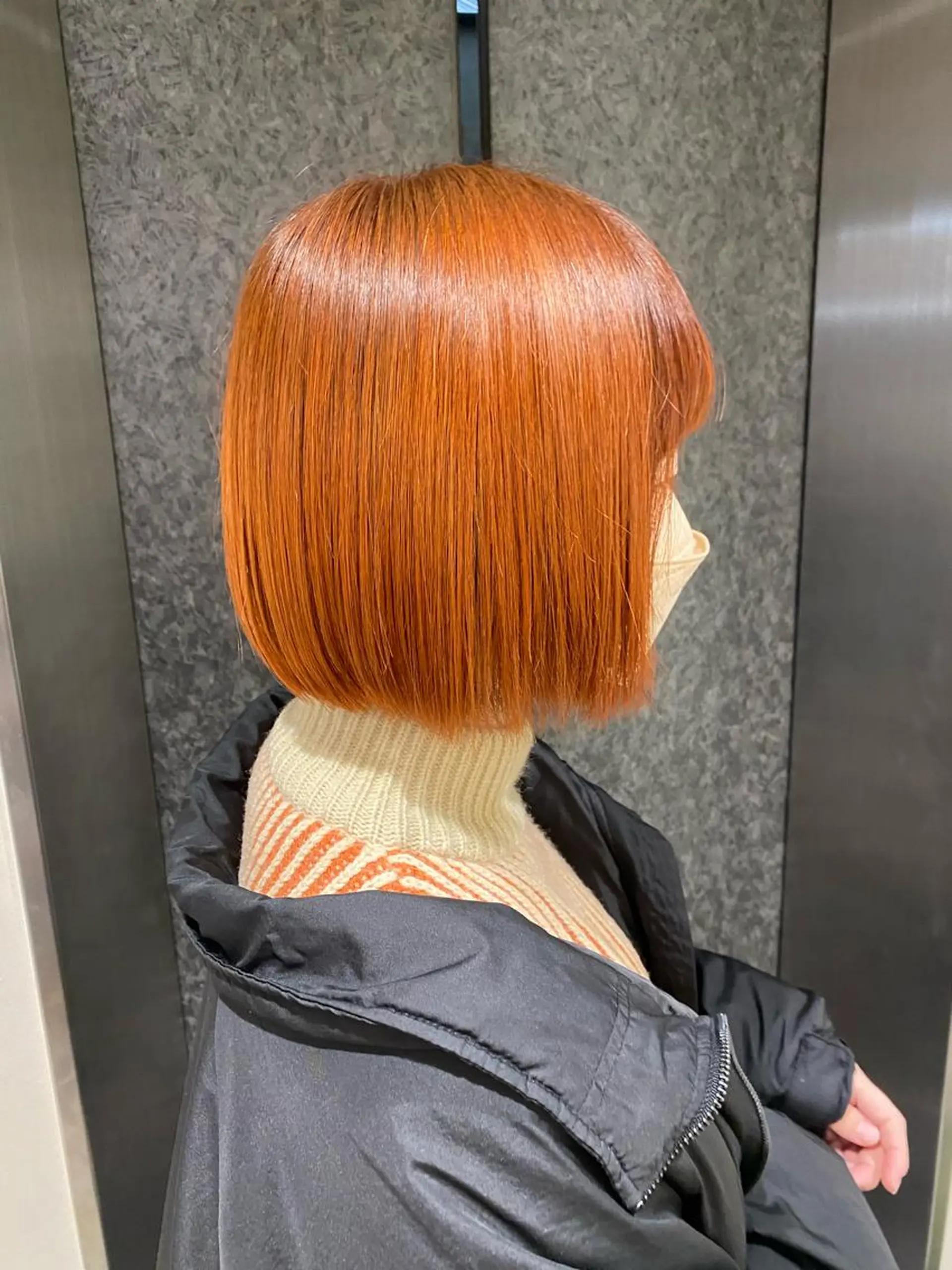 ショート カラー ヘアアレンジ オレンジ ピンクカラー ボブ ヘアカラー ボブ /ニュアンス/ satomi🧸💖のヘアスタイル