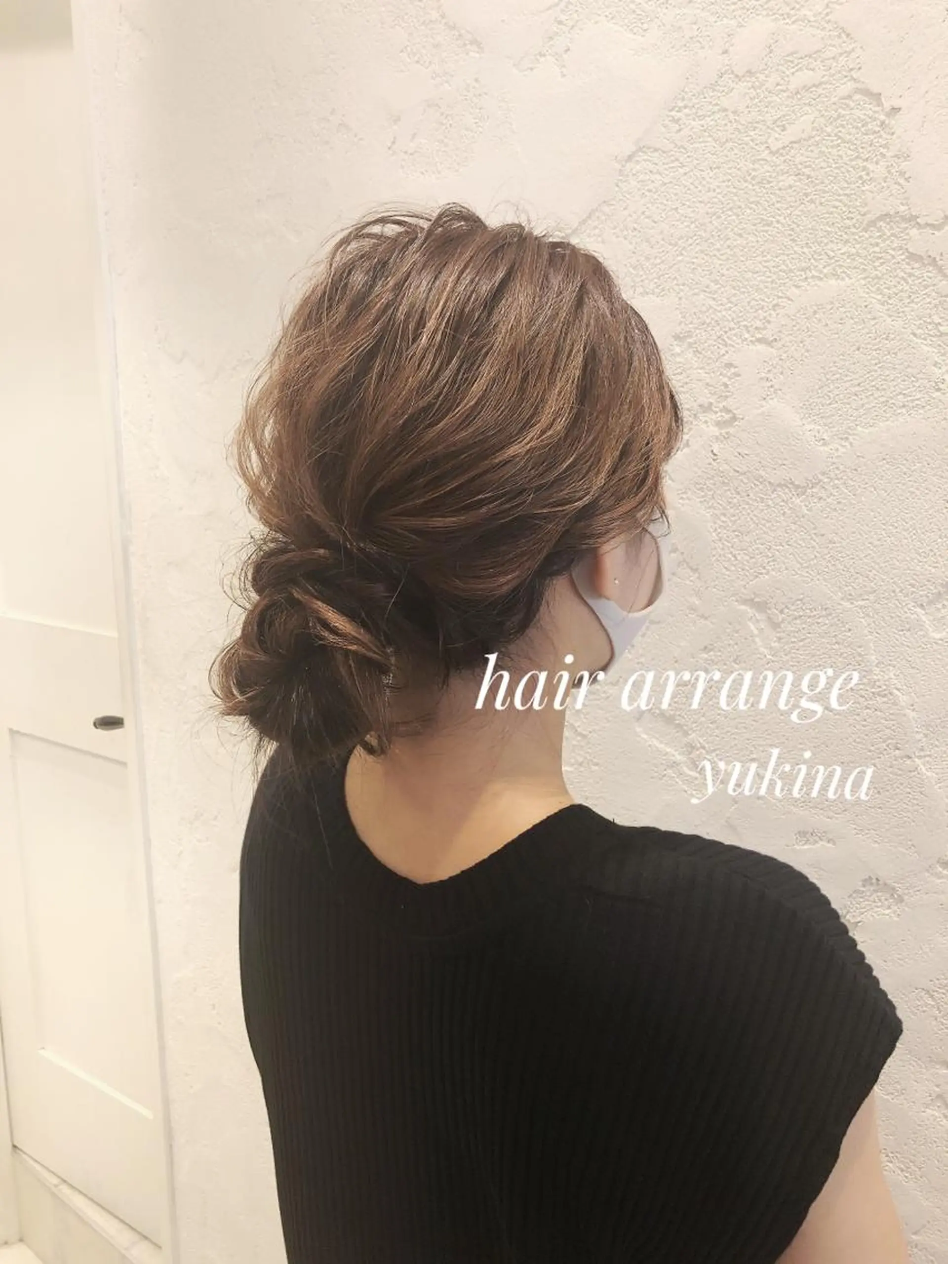 セミロング お団子ヘア 浴衣 ヘアセット ✨透明感ケアカラー✨ 長野ゆきなのヘアスタイル