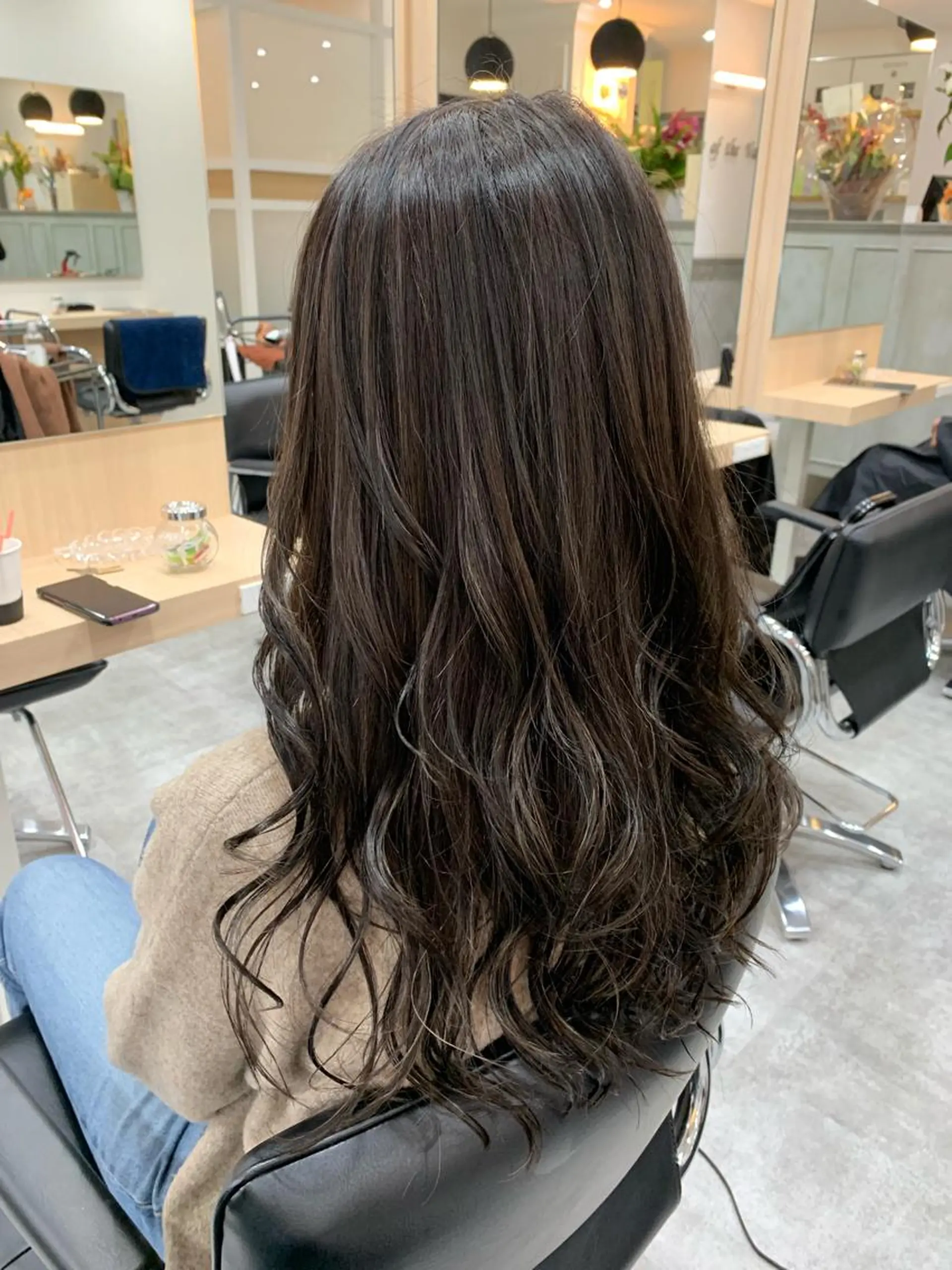 ロング カラー ヘアカラー トリートメント 髪質改善🩵艶髪 ストレート🩵山口のヘアスタイル