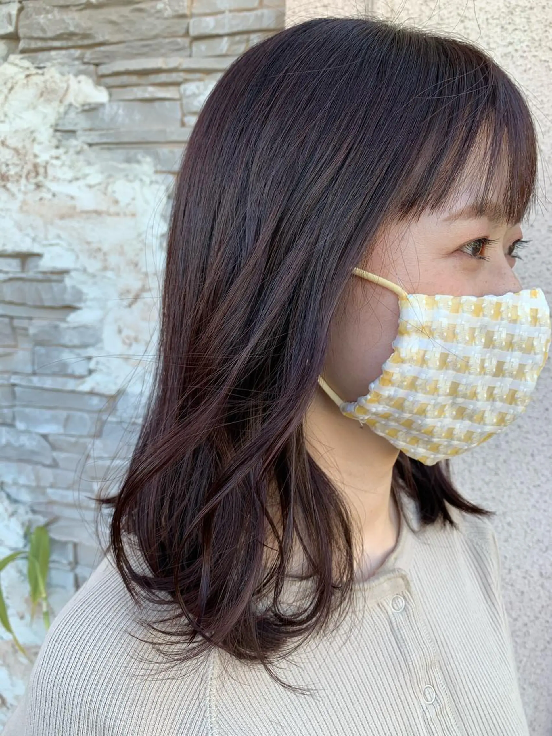 ミディアム カラー 保野加/トレンドボブ 透明感爆発カラーのヘアスタイル