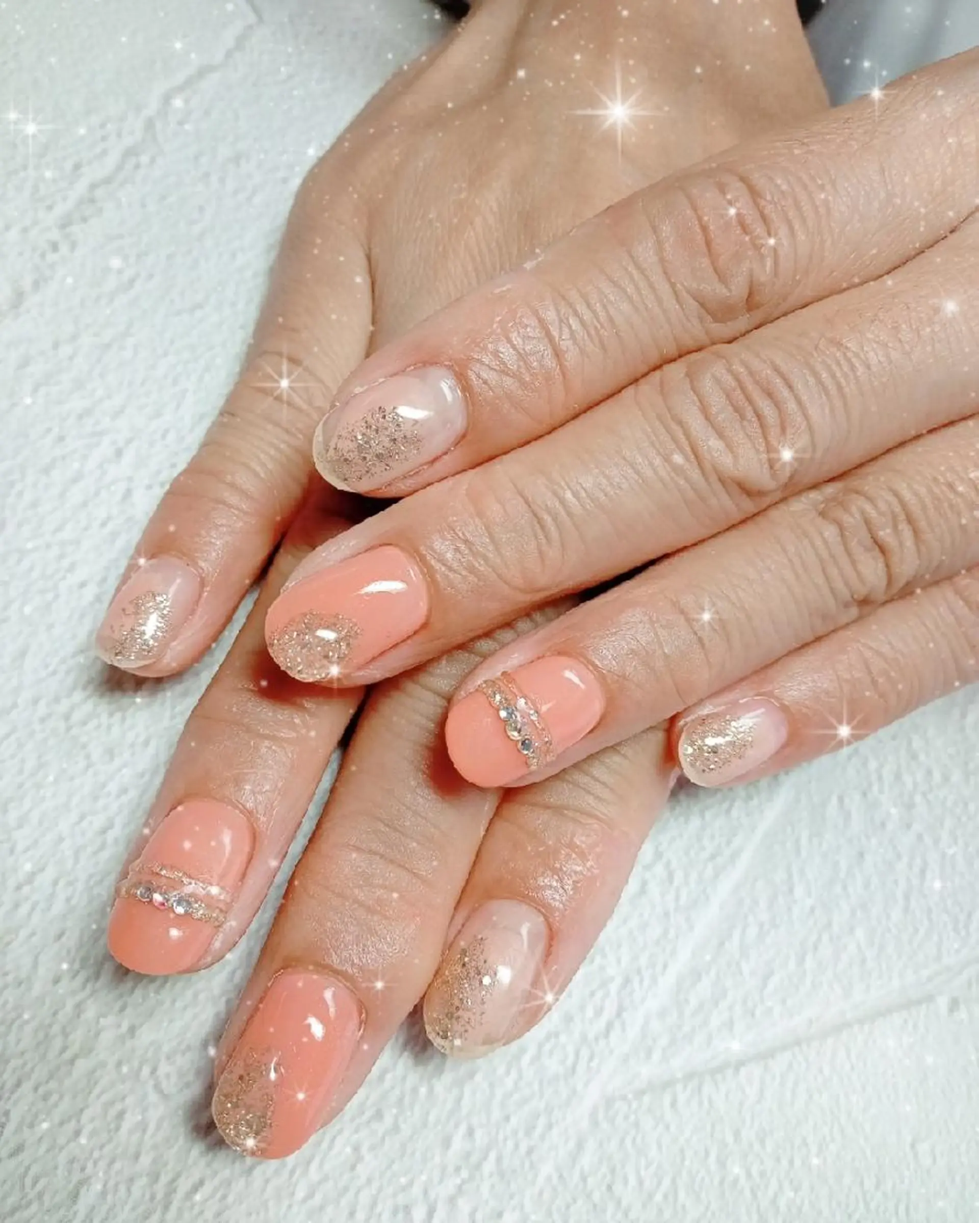 ネイル キラキラネイル ぷっくりネイル ハンドネイル flure de neige yukiのネイルデザイン