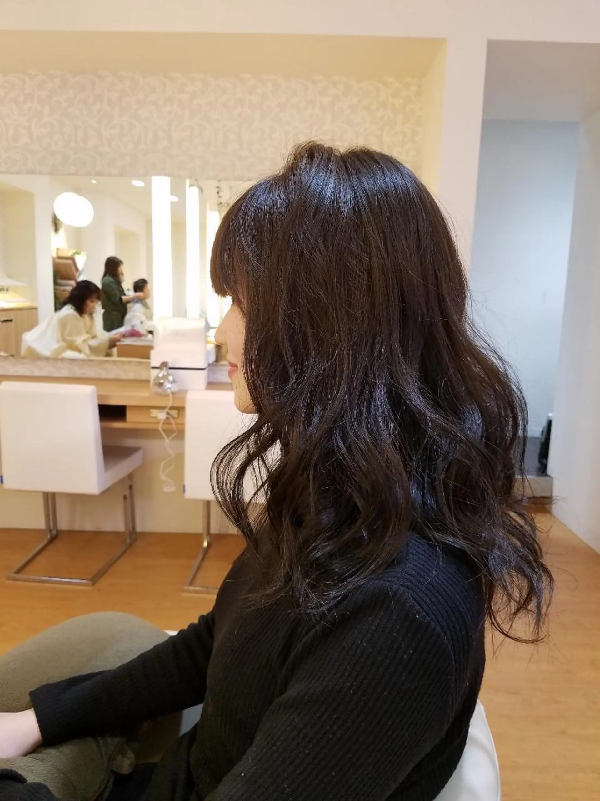 セミロング パーマ 髪質改善/ハイライト 小林秀樹のヘアスタイル