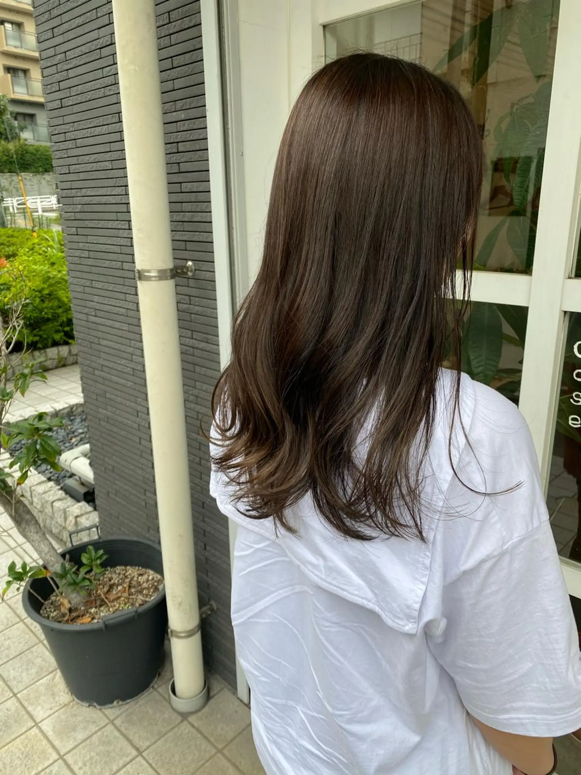 ミディアム ヘアカラー わかばやし ゆうこのヘアスタイル