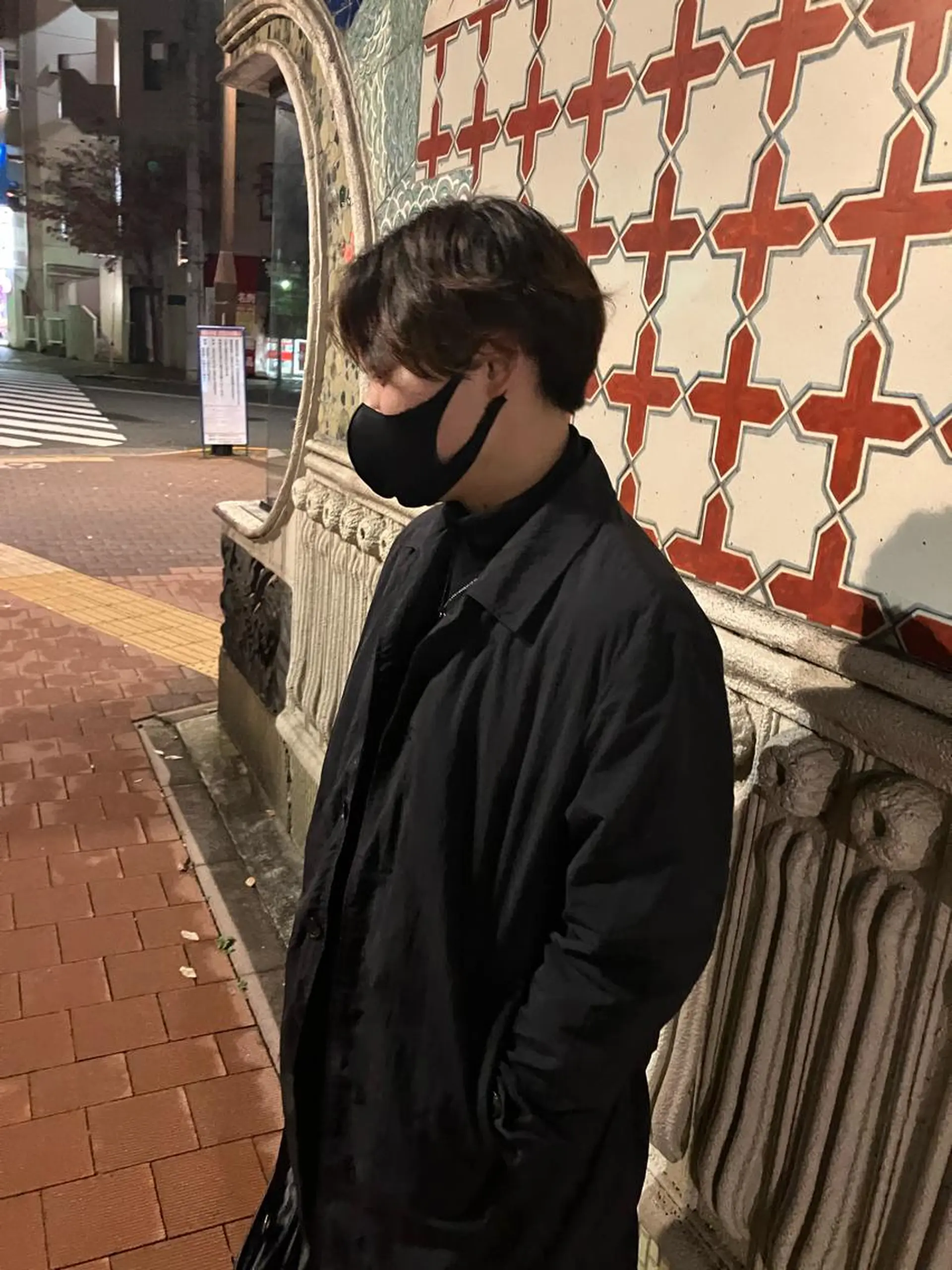 ミディアム メンズ 段下 航一郎のヘアスタイル