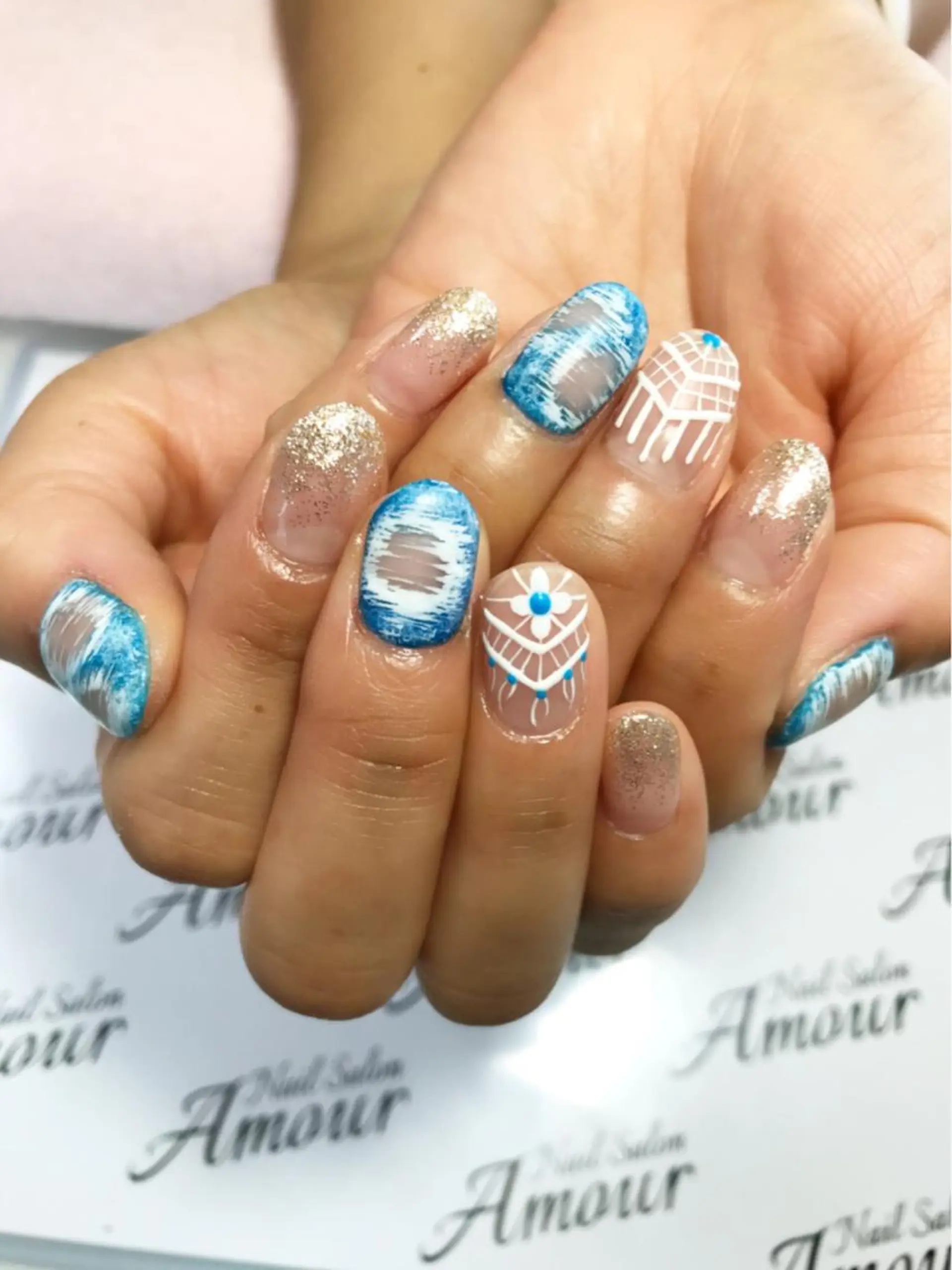 ネイル ラメ(グリッター) nailsalon ♡amour♡のネイルデザイン