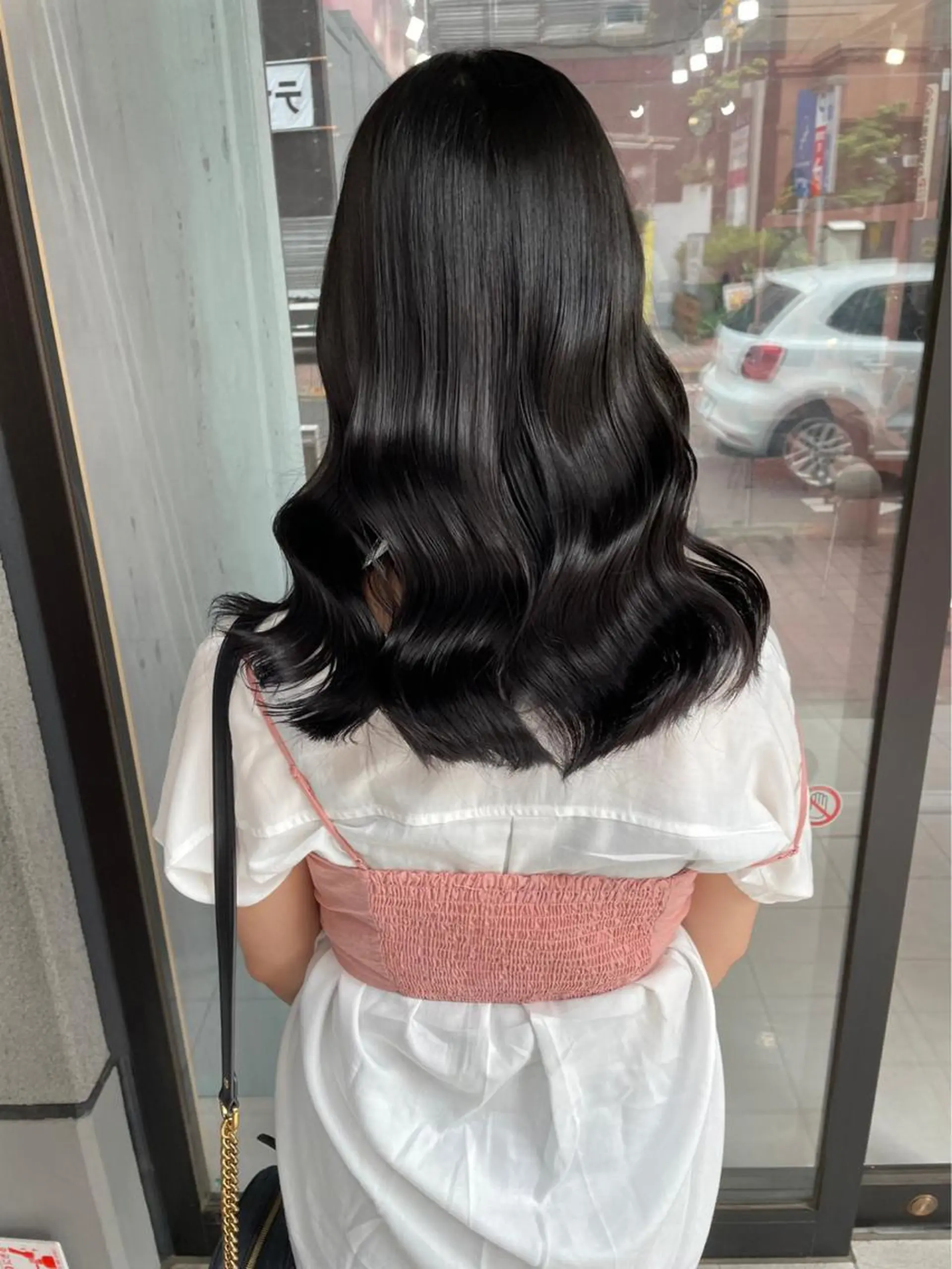 セミロング カラー ヘアアレンジ アディクシーカラー 黒髪 ブリーチ ブルーカラー ブルーブラック ヘアカラー トリートメント エクステ/髪質改善 🖤RYUSEI🖤のヘアスタイル