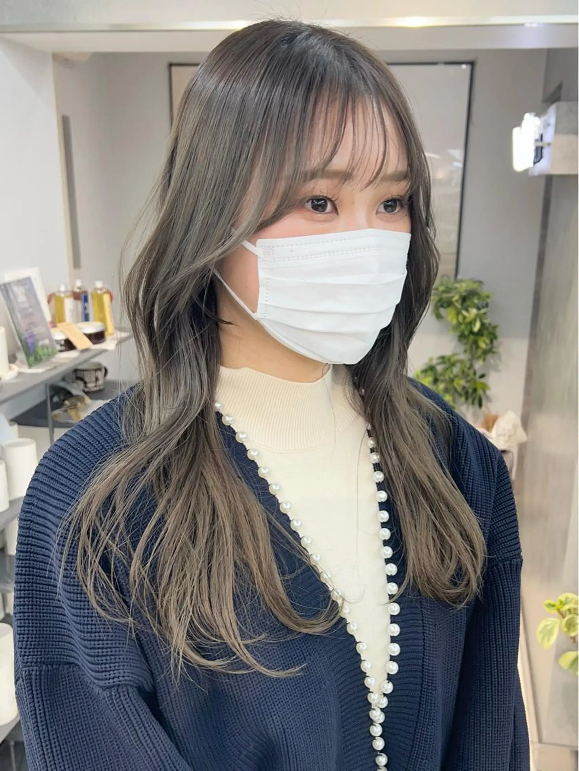 ロング カット ヘアカラー トリートメント 顔周りの垢抜けヘア 立山あいりのヘアスタイル