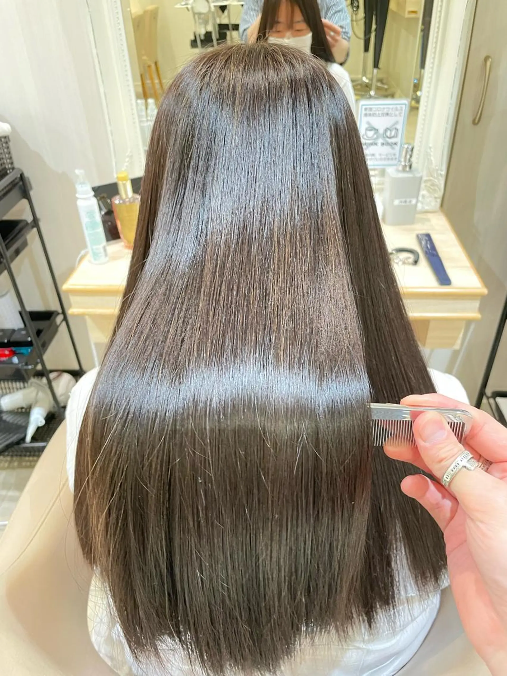 ロング 縮毛矯正 トリートメント 縮毛矯正 トリートメント 店長     押野 勇也のヘアスタイル