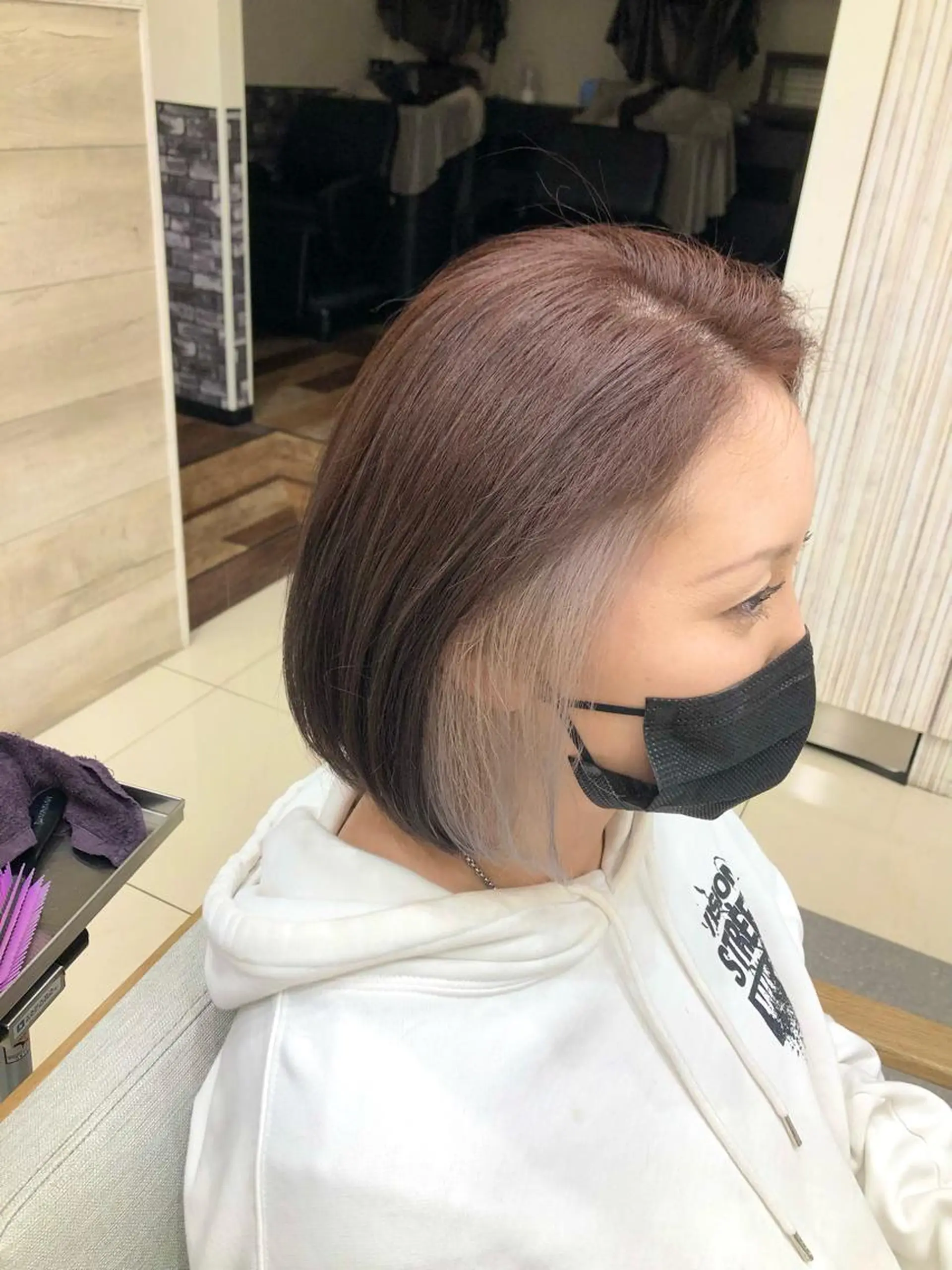 ショート 太白区/白髪ぼかし ハイライト/千葉達人のヘアスタイル