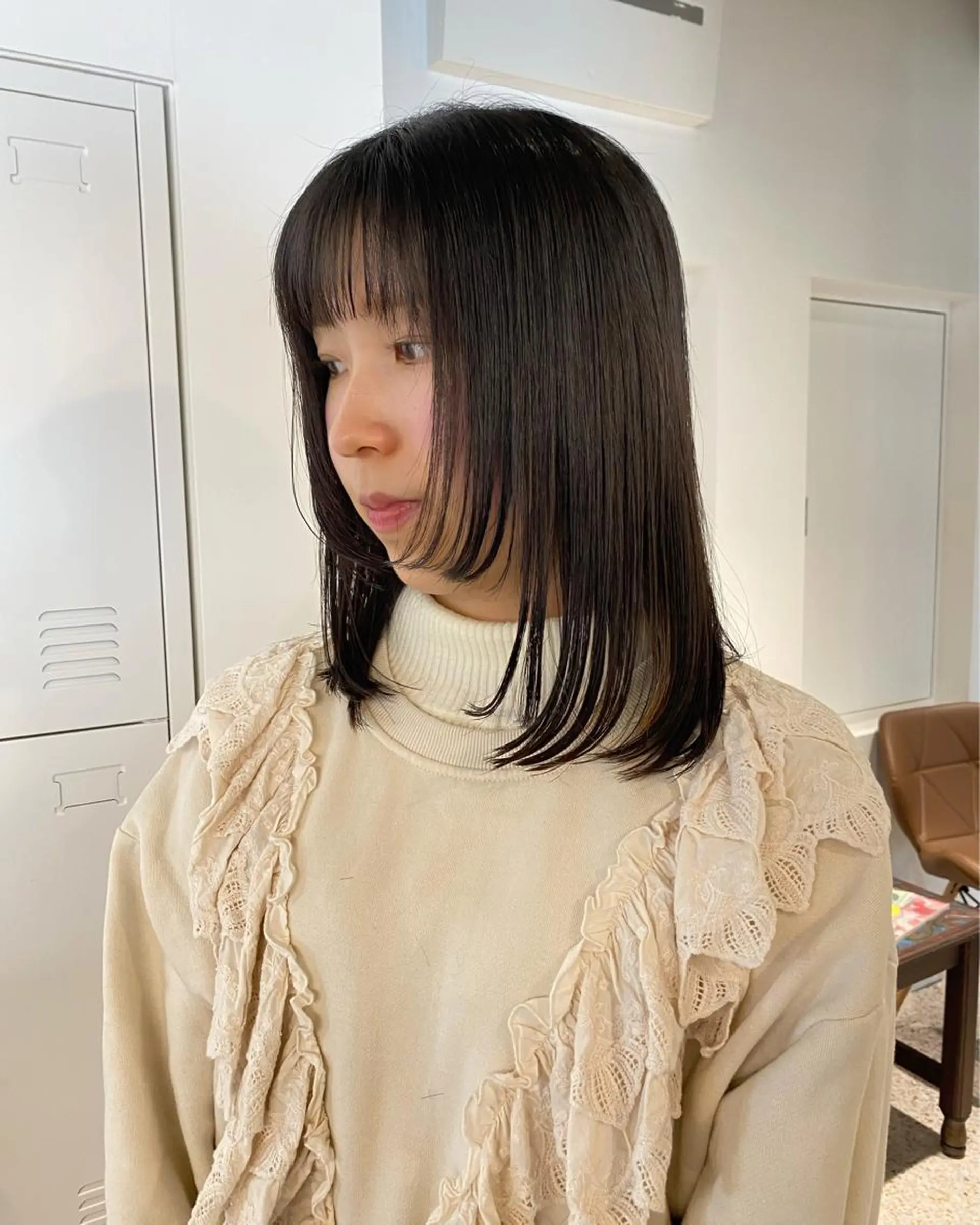 セミロング レディースモデル カット/中川翔太のヘアスタイル