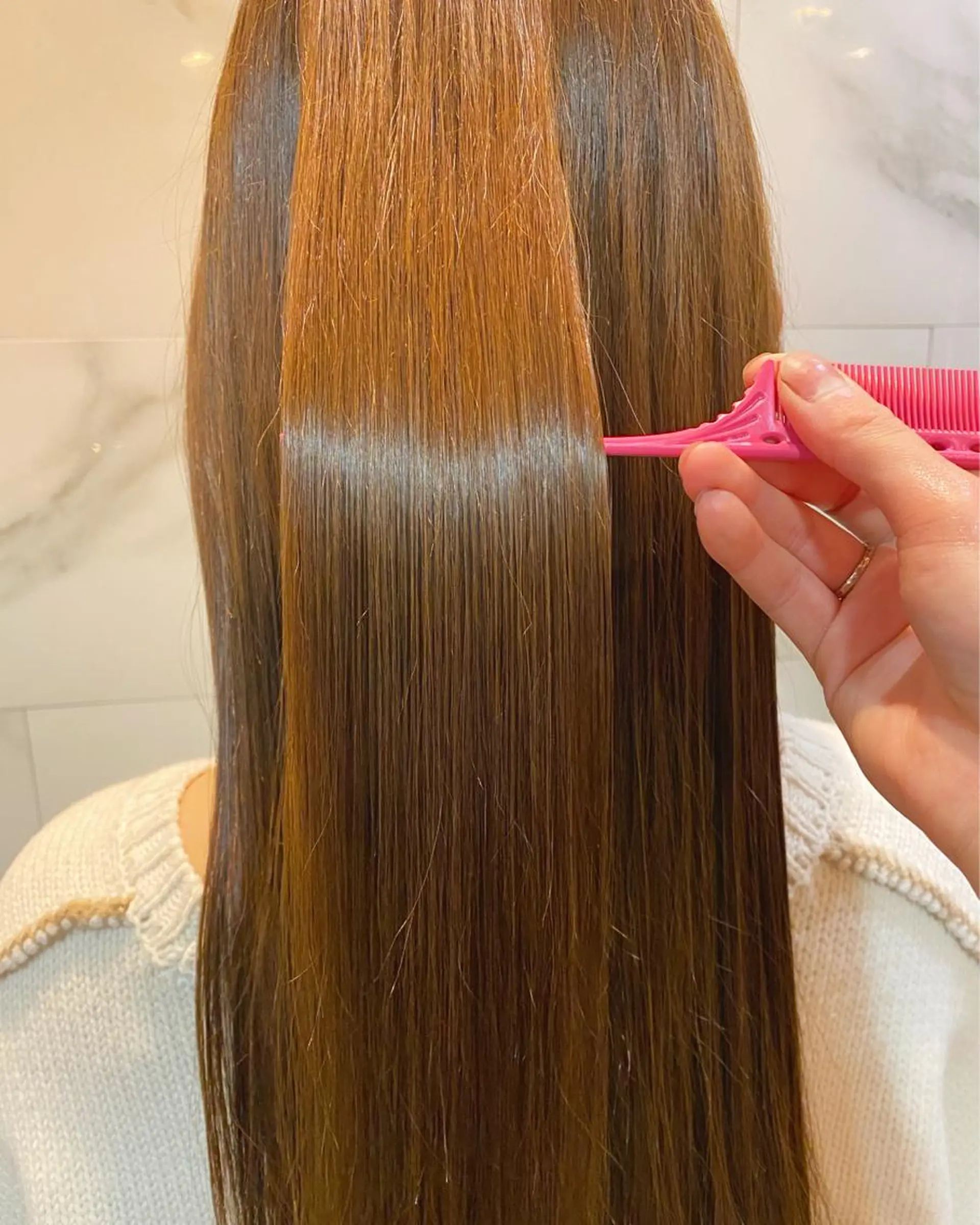 ロング パーマ グレージュ/レイヤー /韓国ヘア/RISAのヘアスタイル