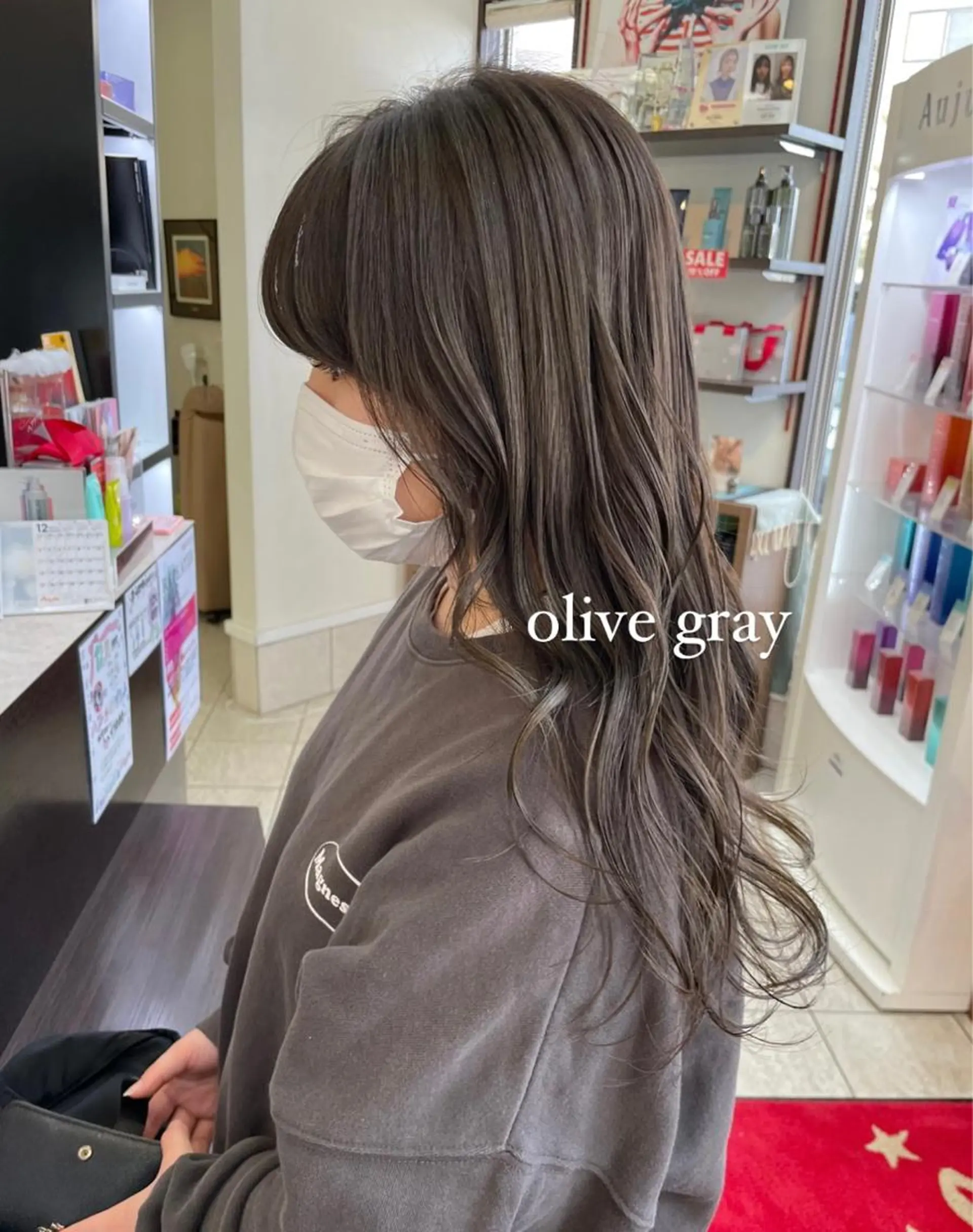 セミロング カラー コレットヘアー 田中アヤノのヘアスタイル