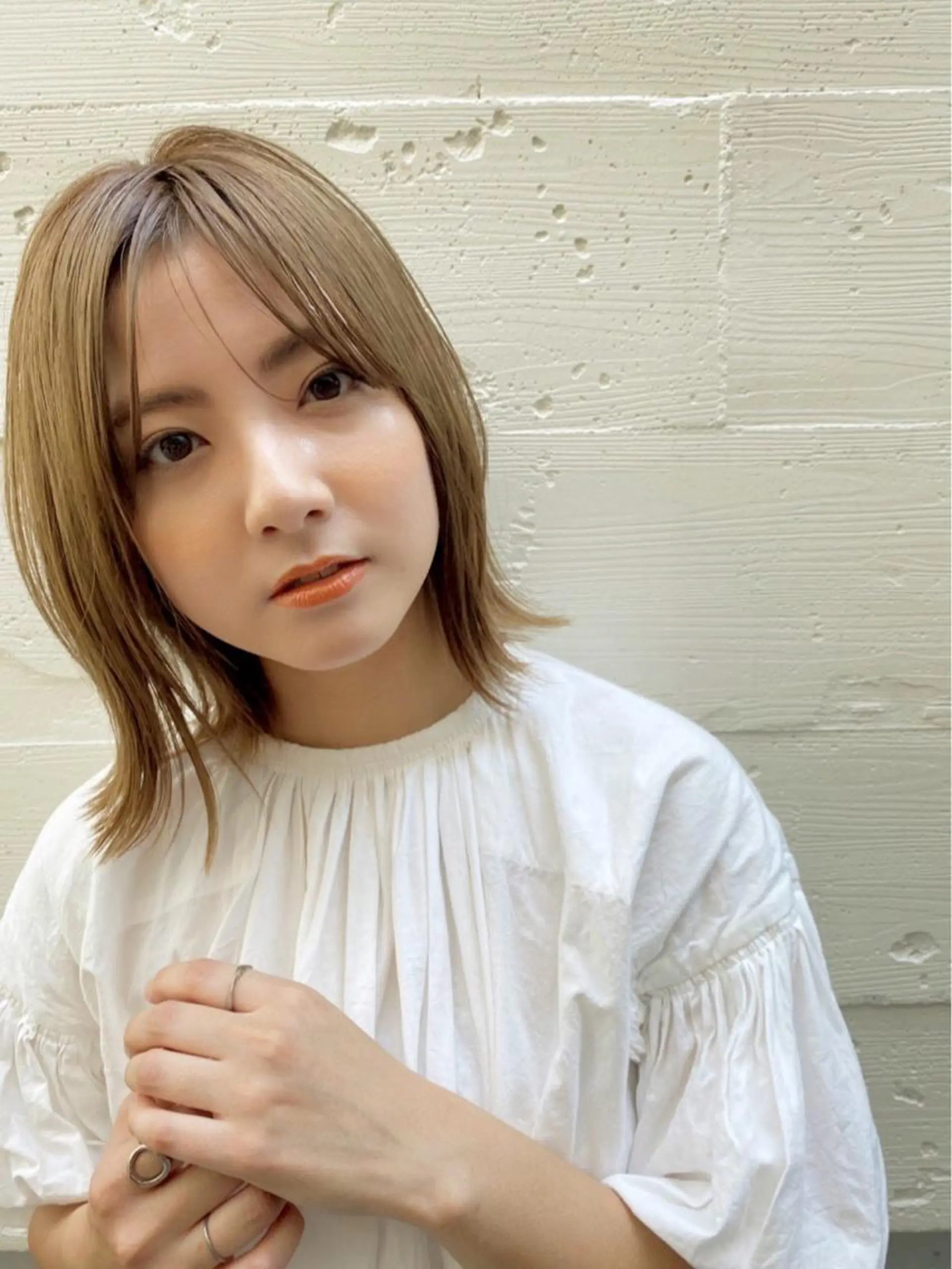 ミディアム カット ヘアカラー トリートメント 圧倒的な質感🧡 髪質改善/丸山晴菜のヘアスタイル