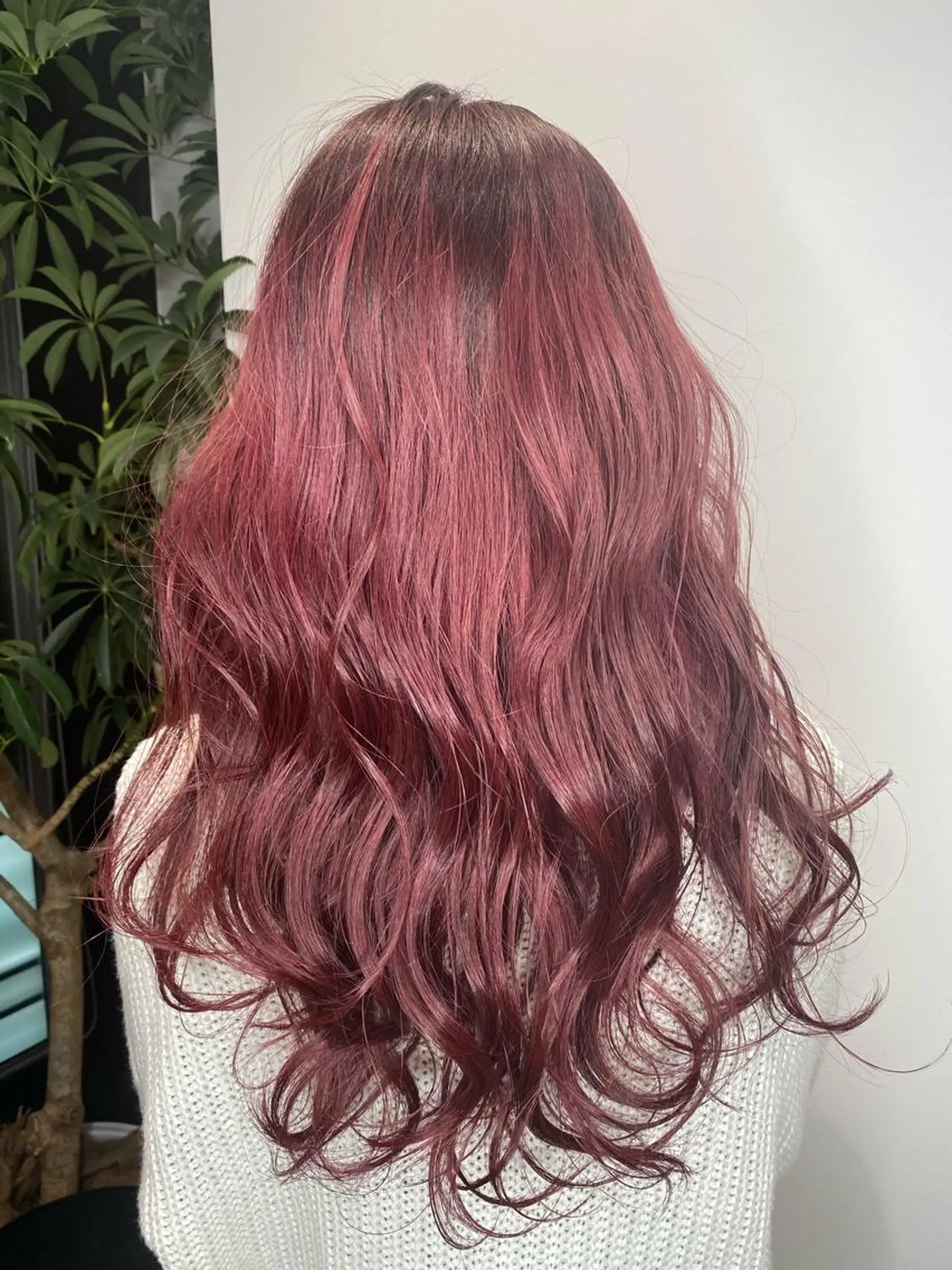 セミロング カラー デザインカラーウルフ 宙也のヘアスタイル